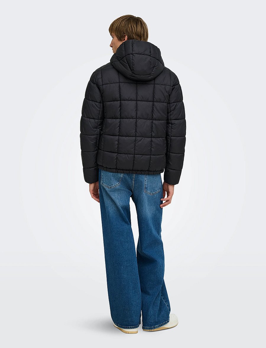 ONLY & SONS - ONSWEST QUILTED PUFFER JACKET LB - efterårsjakker - black onyx - 3