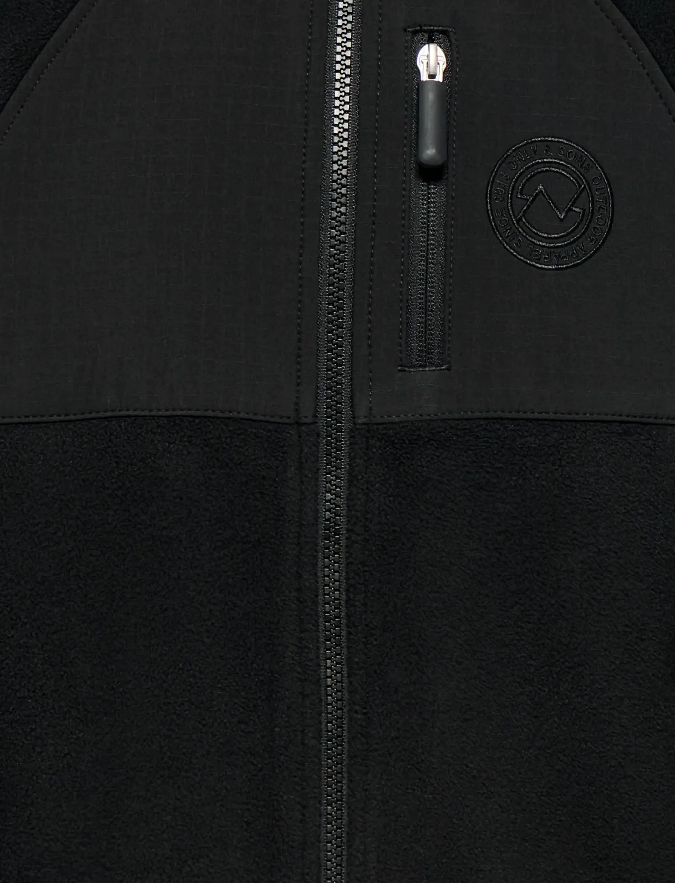 ONLY & SONS - OSJCHUCK FLEECE JACKET OTW JNR - fleecejacken - black - 2