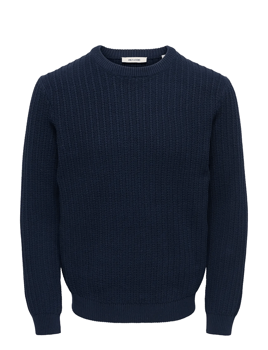 ONLY & SONS - ONSTHEO LS STRUCTURE CREW REG - rund hals - dark sapphire - 1