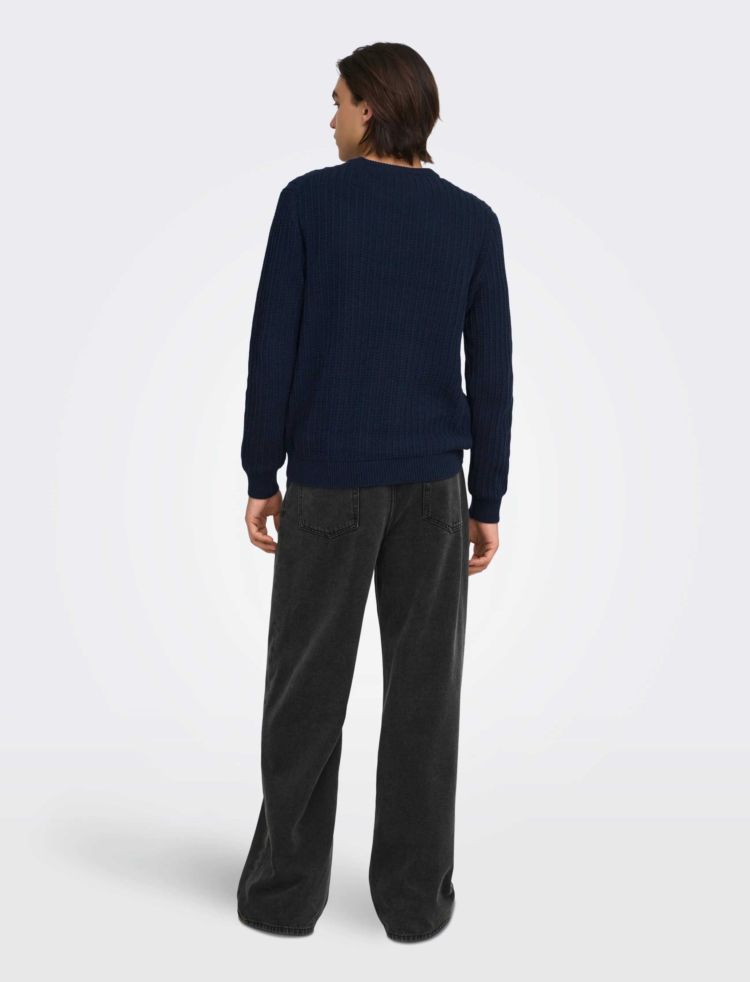 ONLY & SONS - ONSTHEO LS STRUCTURE CREW REG - dark sapphire - 3