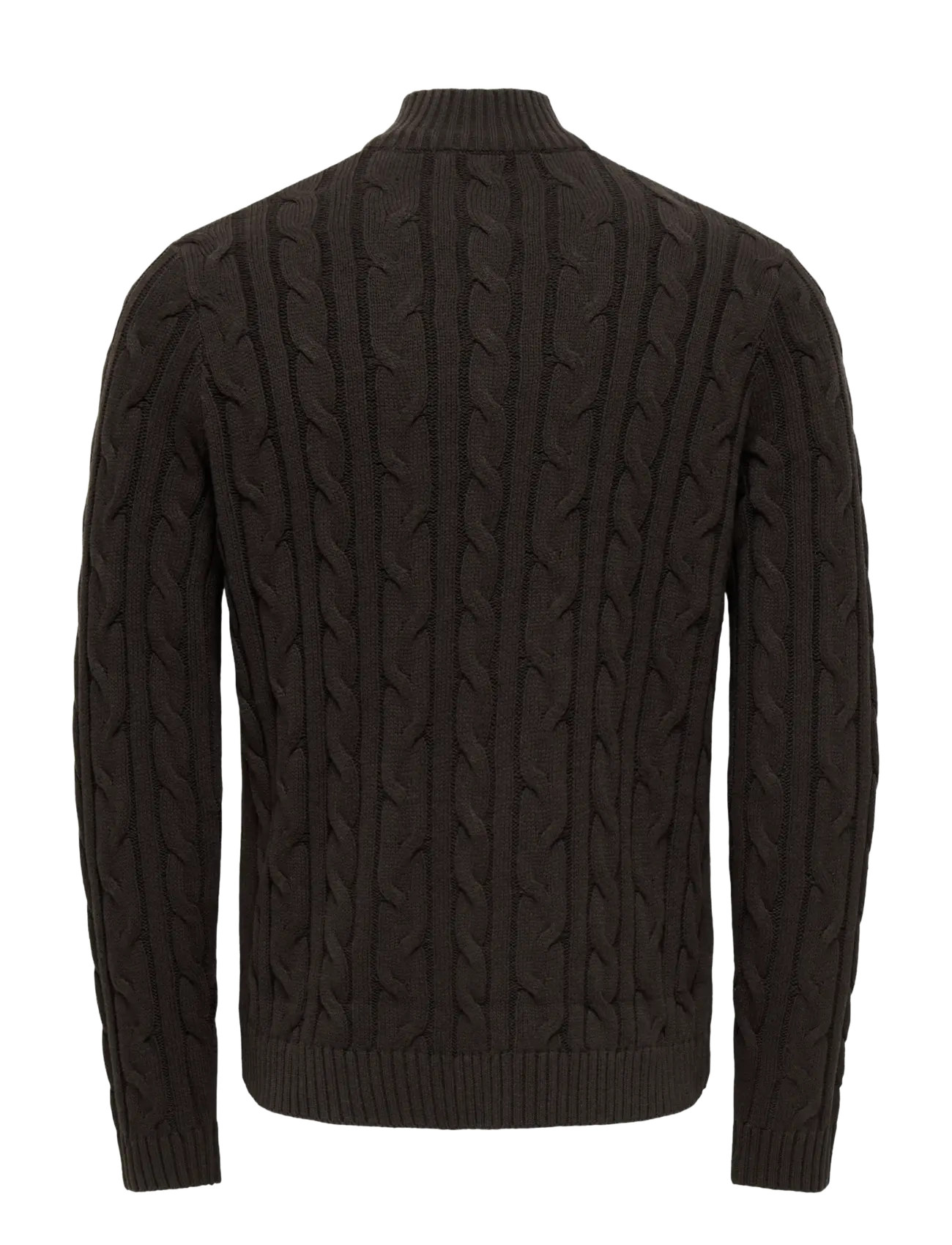 ONLY & SONS - ONSKIM LS CABEL 1/2 ZIP HIGH NECK REG - pullover mit halbem reißverschluss - coffee bean - 2