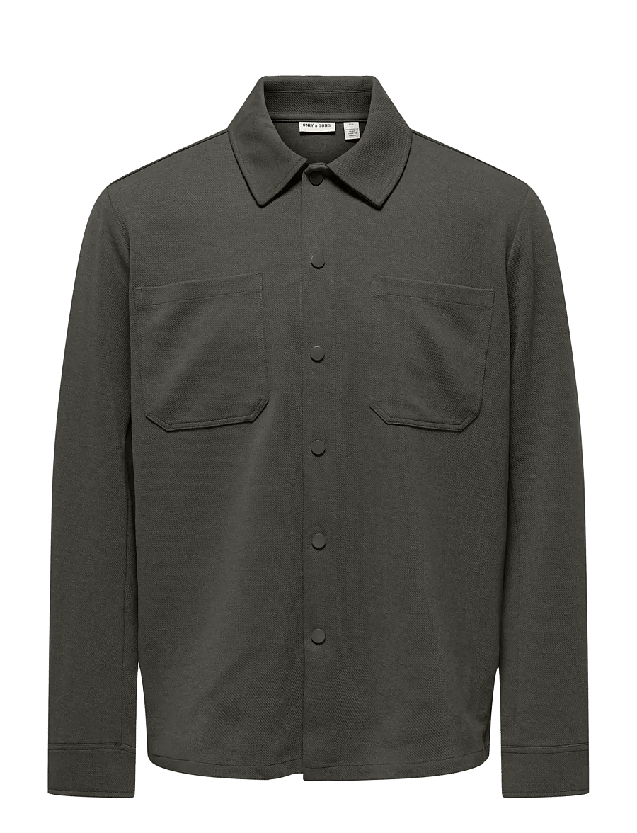 ONLY & SONS - ONSNEWKODYL LS PATCH PKT OVERSHIRT NOOS - kollektioner - beluga - 0