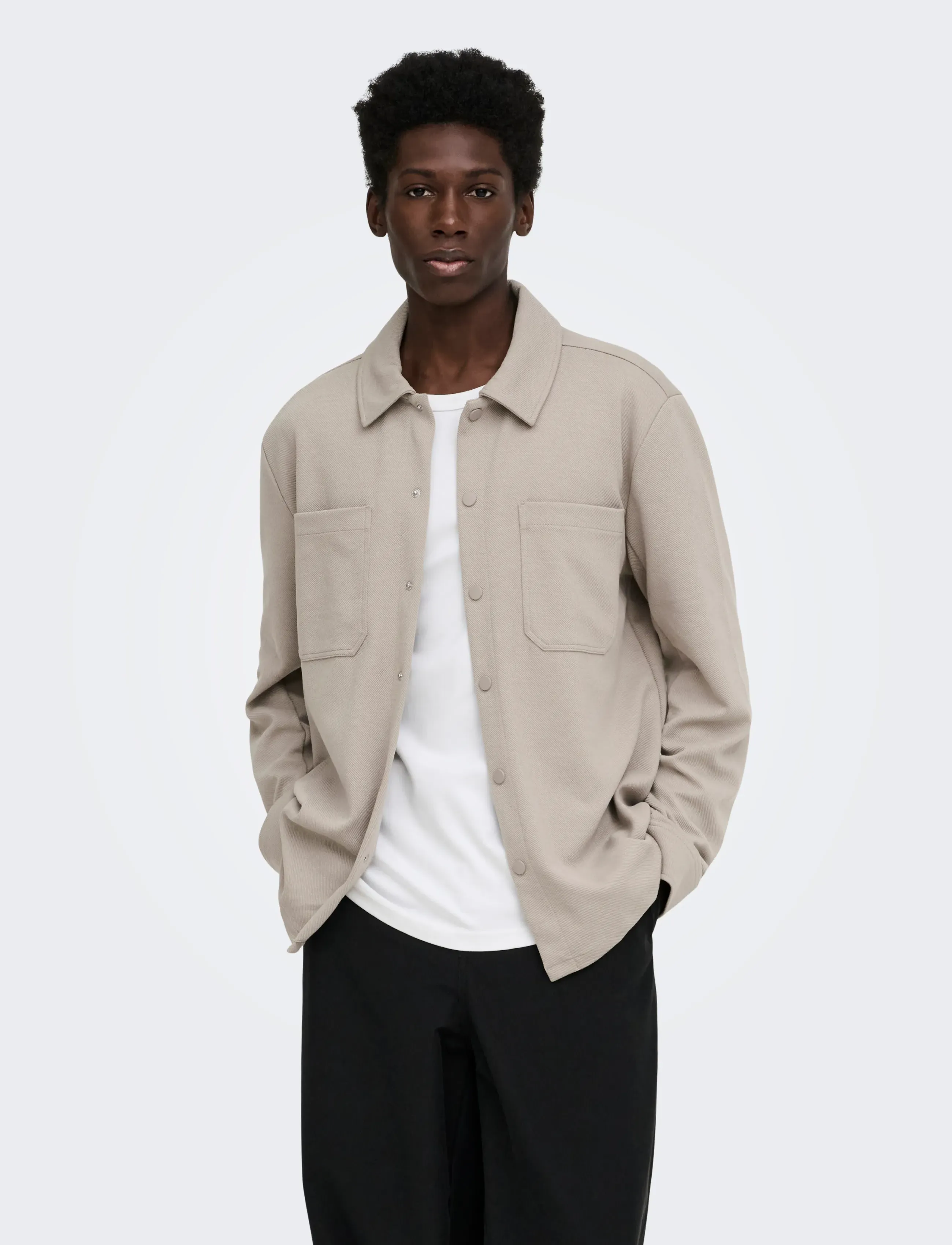 ONLY & SONS - ONSNEWKODYL LS PATCH PKT OVERSHIRT NOOS - kollektioner - vintage khaki - 0