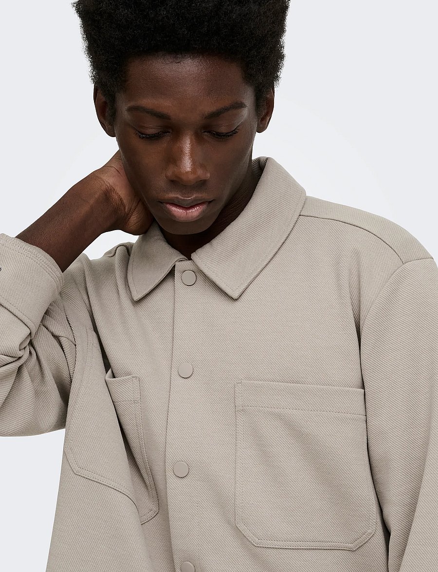 ONLY & SONS - ONSNEWKODYL LS PATCH PKT OVERSHIRT NOOS - kollektioner - vintage khaki - 5