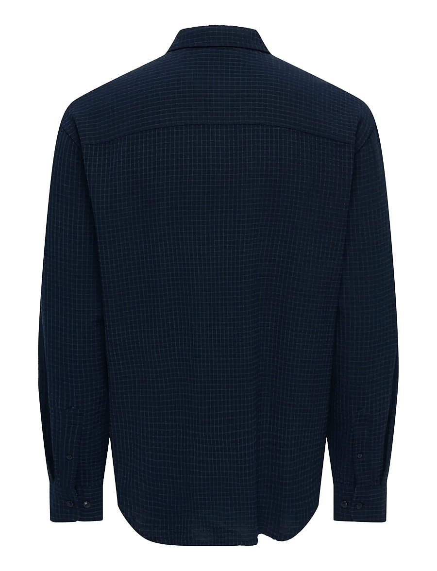 ONLY & SONS - ONSFILIPE LS STRUCTURED REG SHIRT VD - dark sapphire - 1