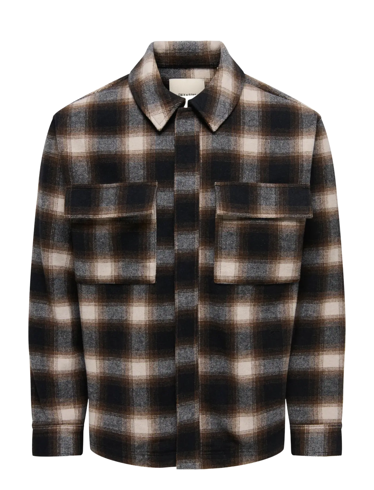 ONLY & SONS ONSPAULO ZIP OVERSHIRT VD - Pealissärgid - JET BLACK / black