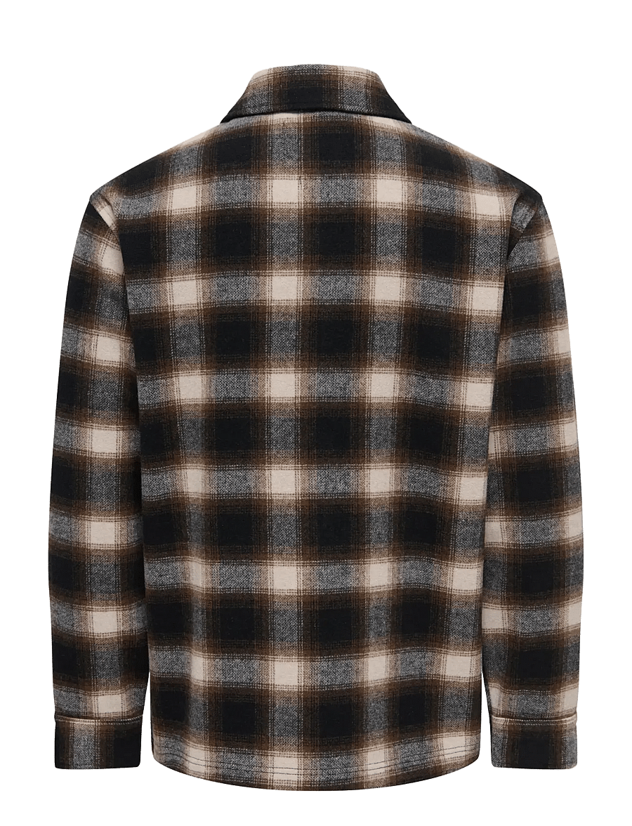 ONLY & SONS - ONSPAULO ZIP OVERSHIRT VD - kollektsioonid - jet black - 1
