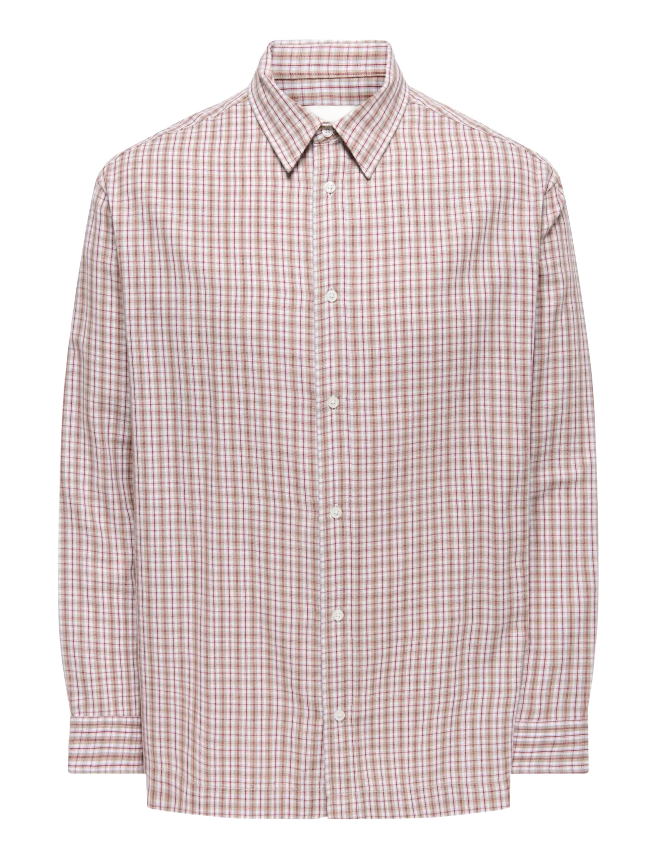 ONLY & SONS ONSTOMMY CHECK SHIRT RLX NOOS - ONLY & SONS - BRIGHT WHITE / white