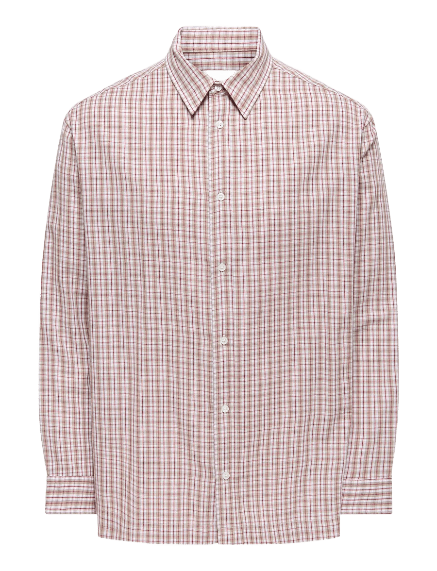 ONLY & SONS - ONSTOMMY CHECK SHIRT RLX NOOS - ruudulised särgid - bright white - 0