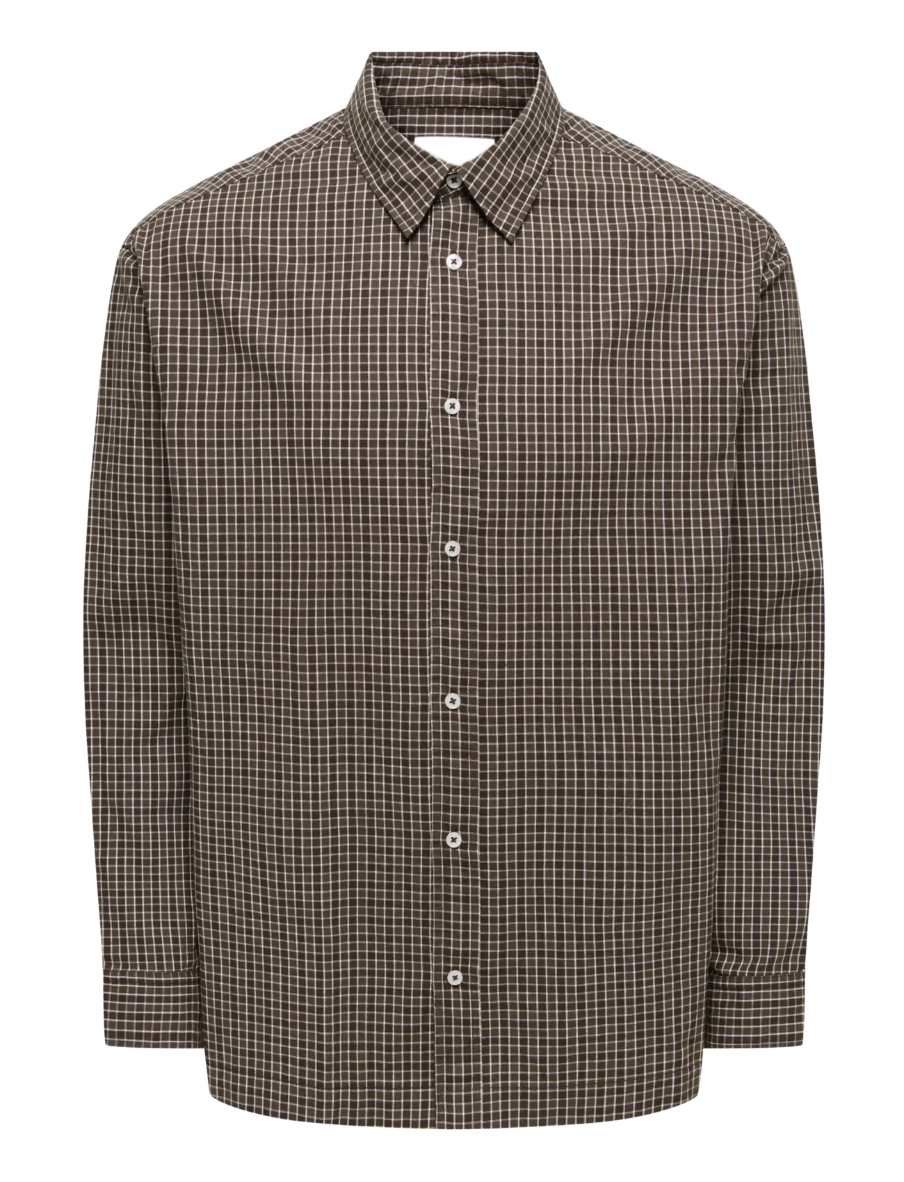 ONLY & SONS ONSTOMMY CHECK SHIRT RLX NOOS - Karierte Hemden - GREIGE / brown