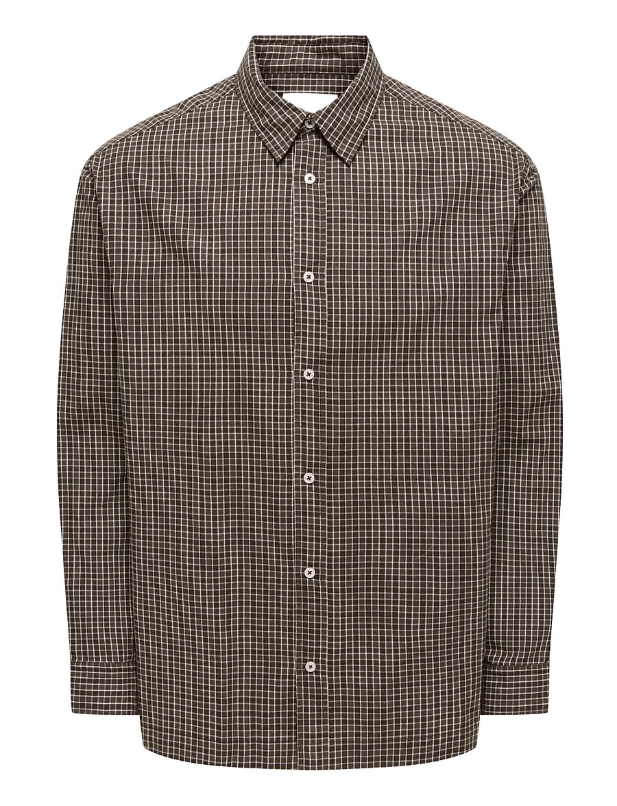 ONLY & SONS - ONSTOMMY CHECK SHIRT RLX NOOS - greige - 0