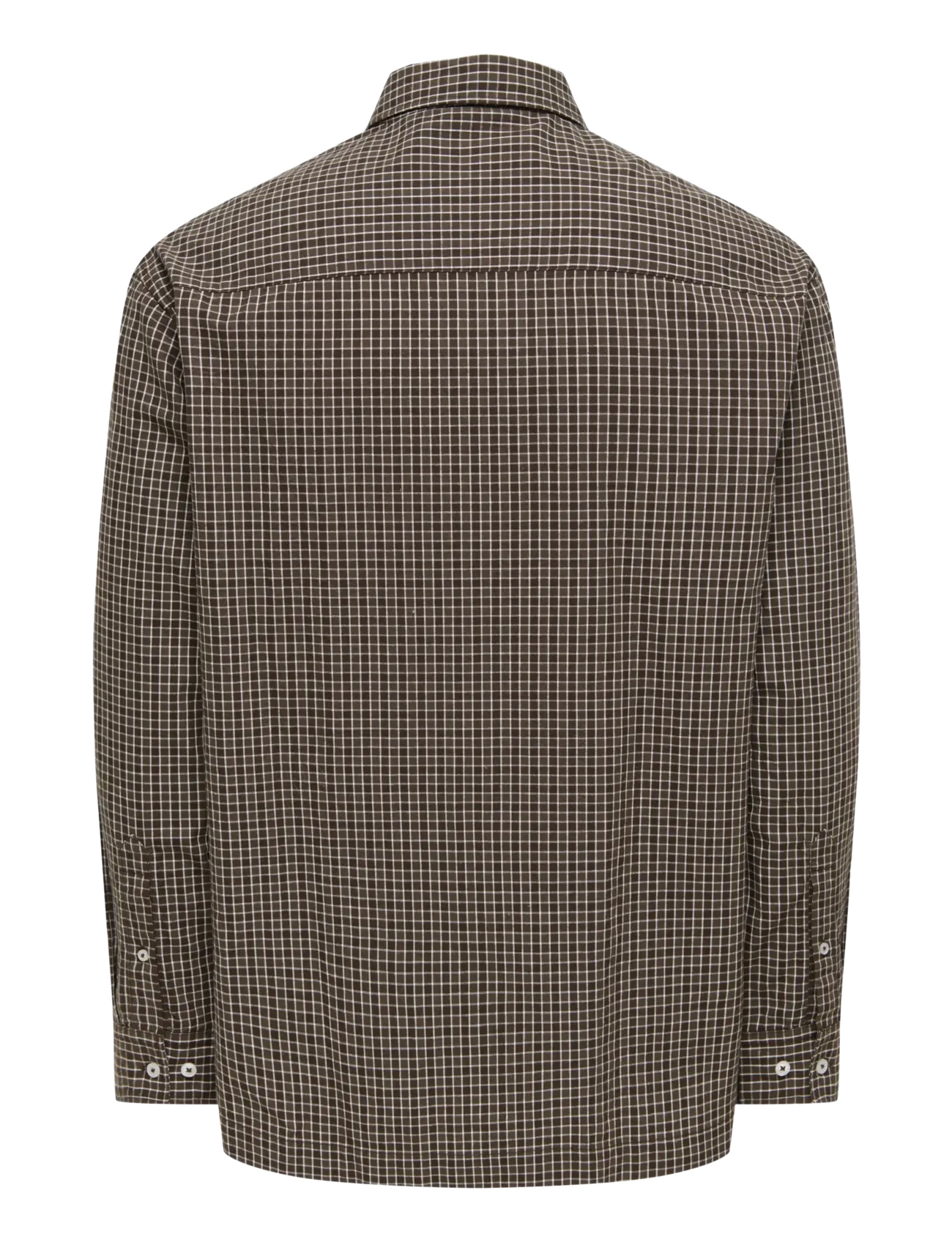 ONLY & SONS - ONSTOMMY CHECK SHIRT RLX NOOS - greige - 1