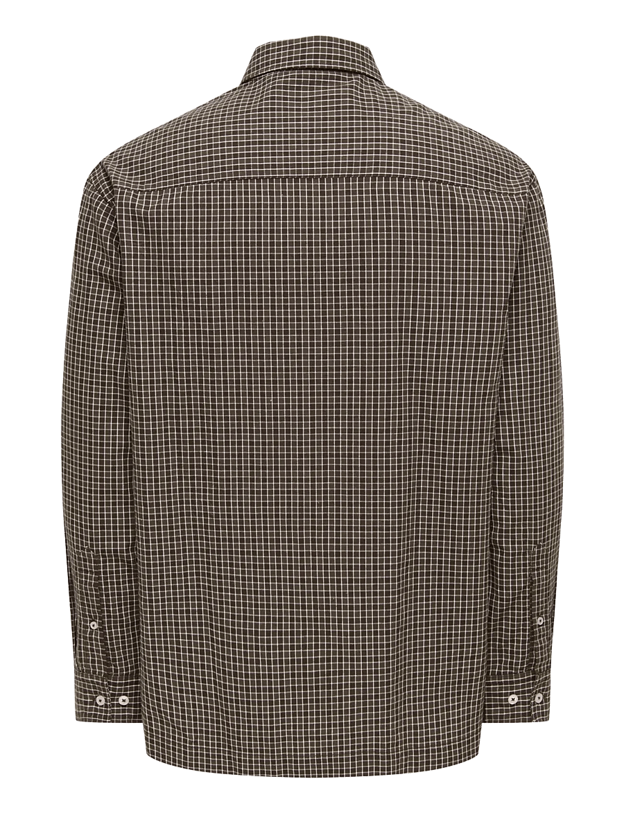ONLY & SONS - ONSTOMMY CHECK SHIRT RLX NOOS - greige - 1