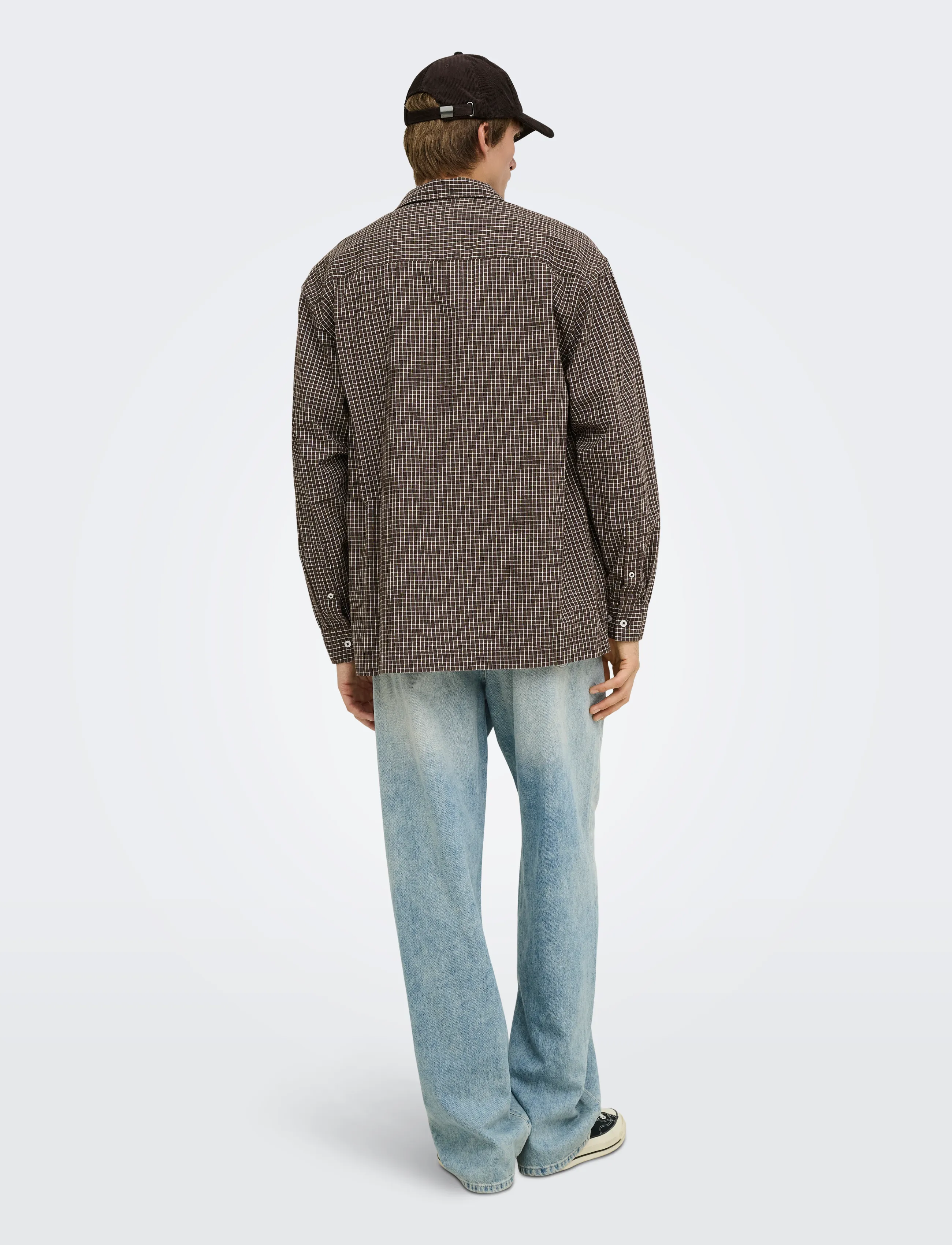 ONLY & SONS - ONSTOMMY CHECK SHIRT RLX NOOS - checkered shirts - greige - 3