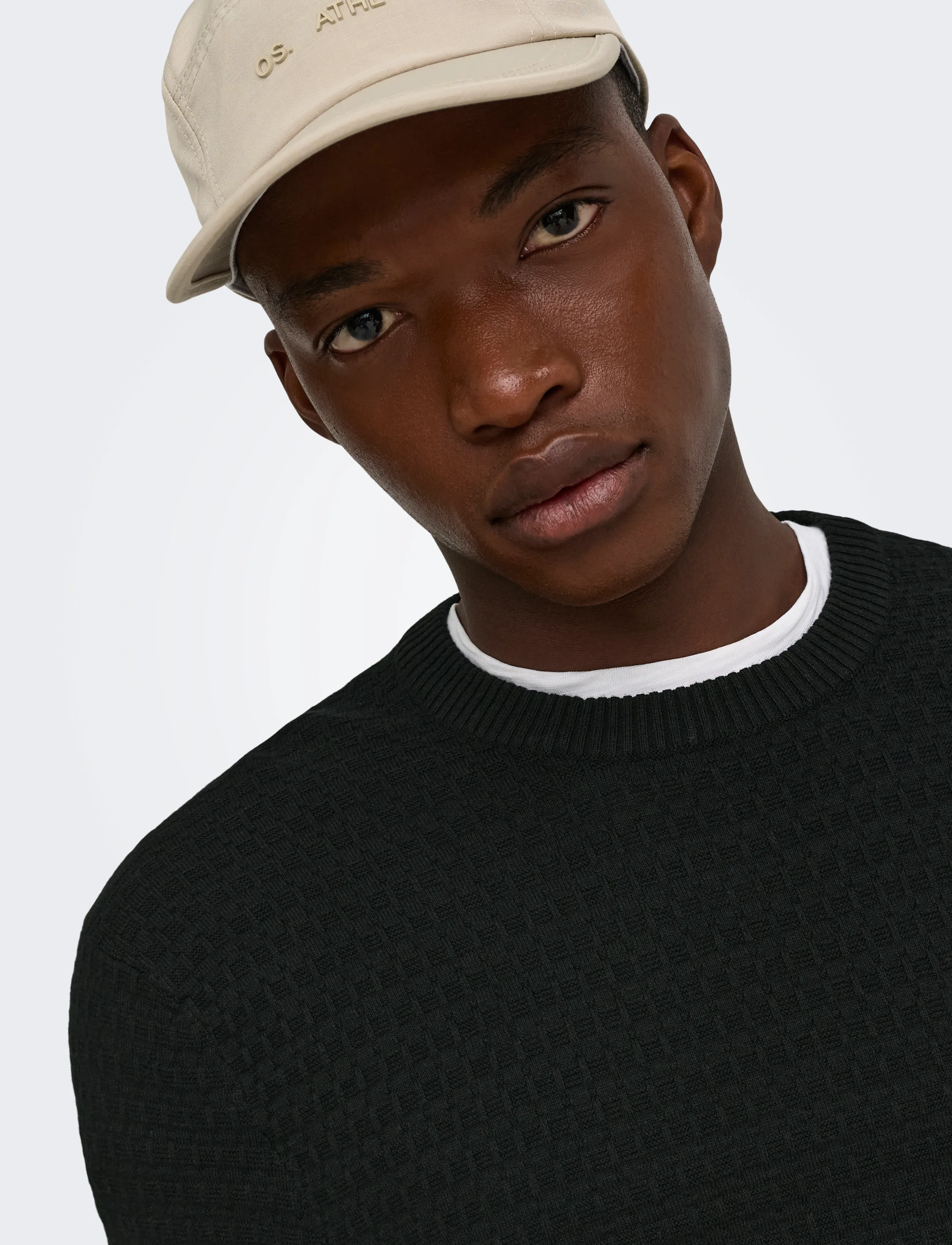ONLY & SONS - ONSLOUI LS STRUCTURE CREW REG NOOS - Ümara kaelusega - black - 5