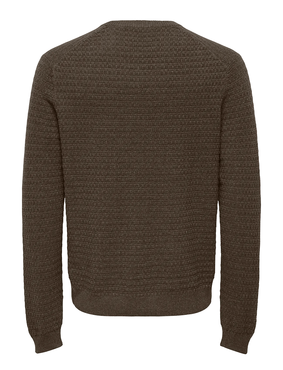 ONLY & SONS - ONSLOUI LS STRUCTURE CREW REG NOOS - coffee bean - 2
