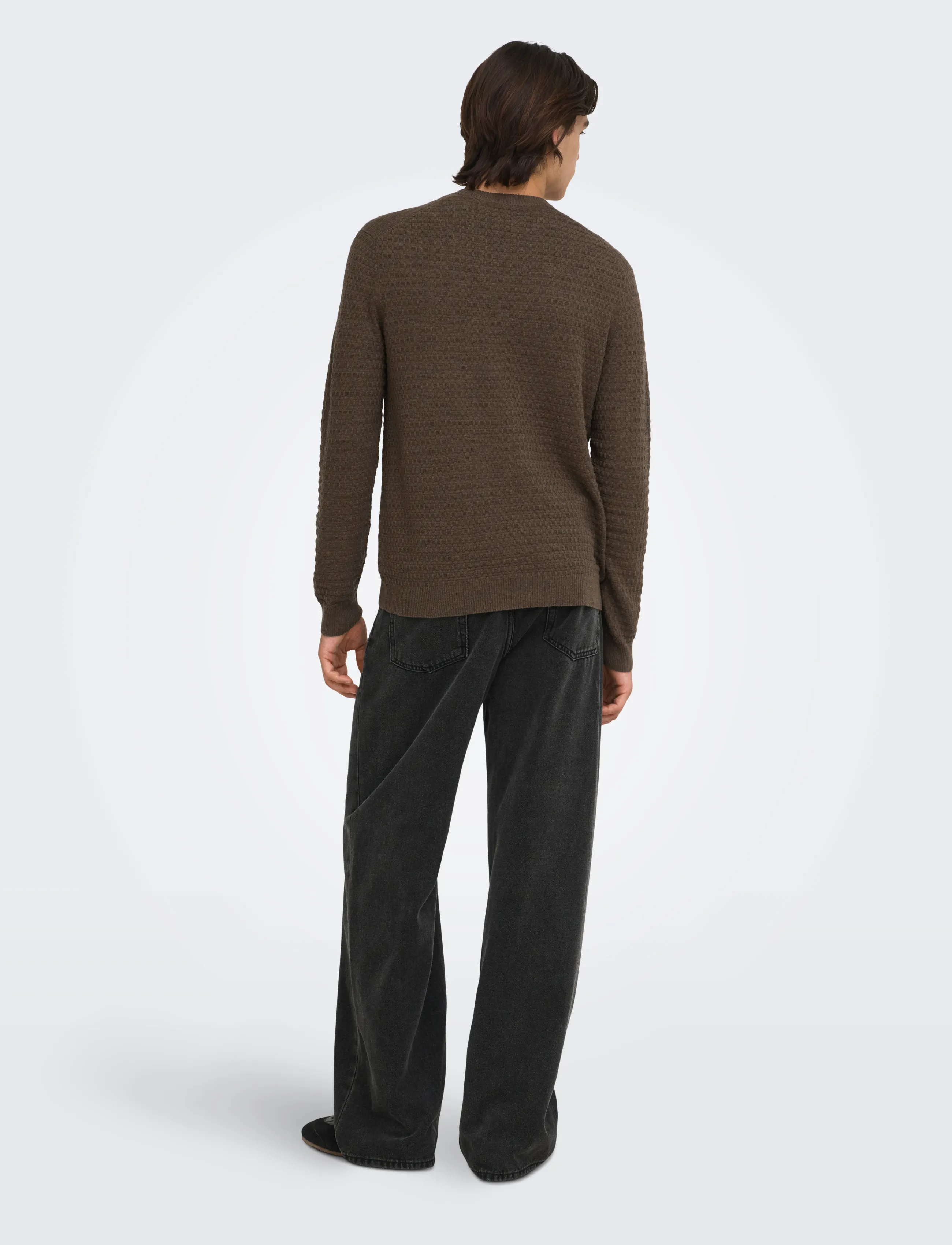 ONLY & SONS - ONSLOUI LS STRUCTURE CREW REG NOOS - coffee bean - 3