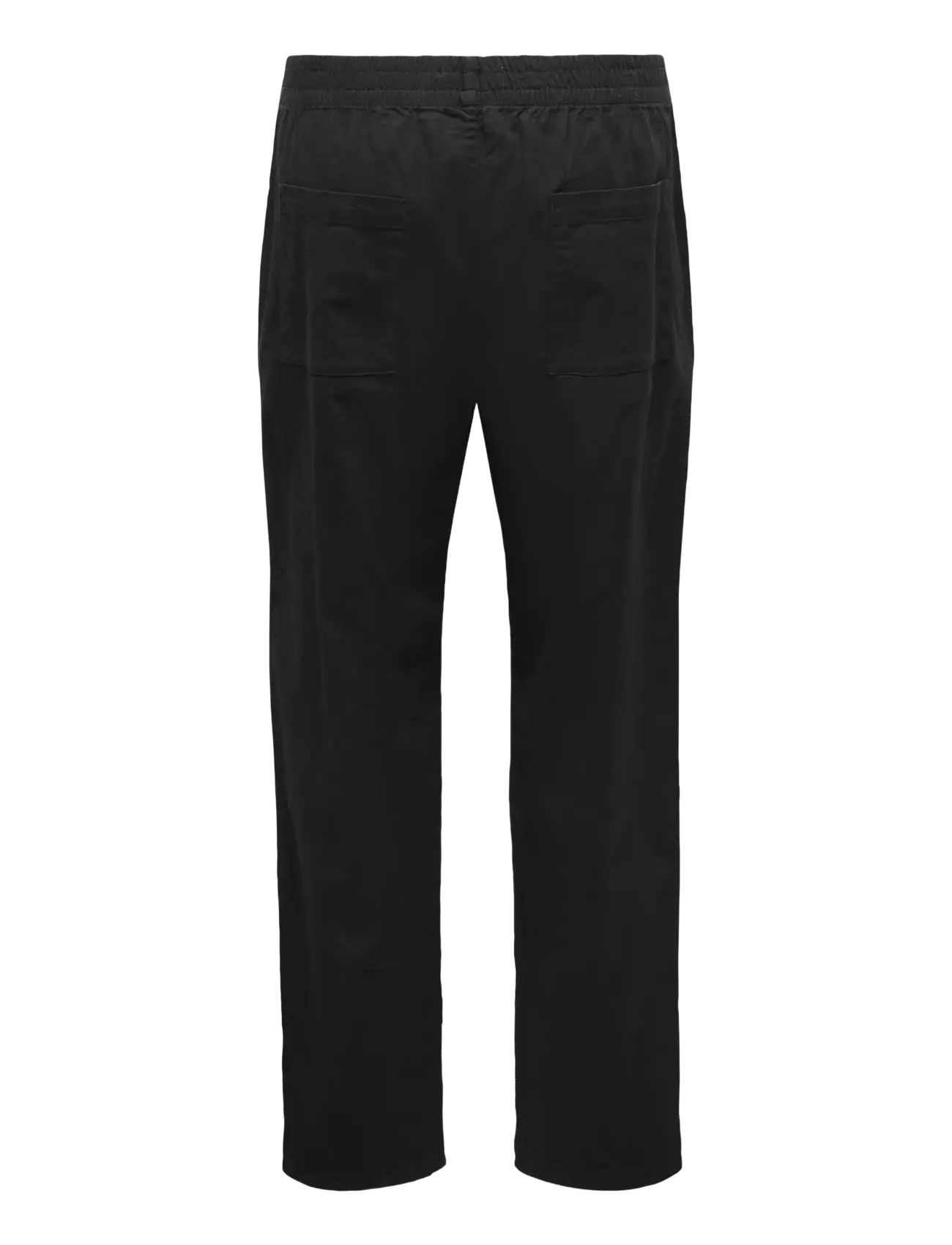 ONLY & SONS - ONSFADE LOOSE SLUB 0571 PANTS VD - black - 2