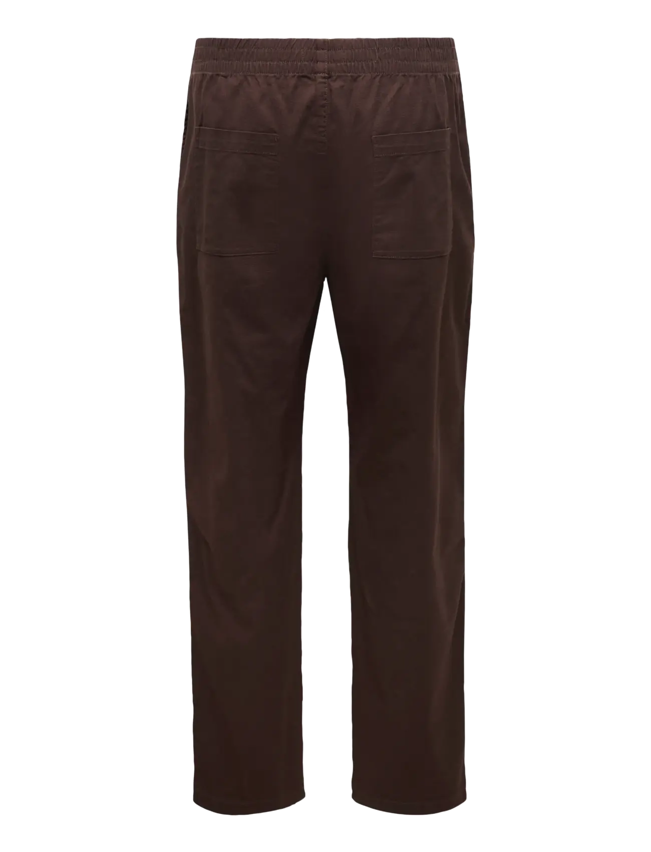 ONLY & SONS - ONSFADE LOOSE SLUB 0571 PANTS VD - casual byxor - coffee bean - 1