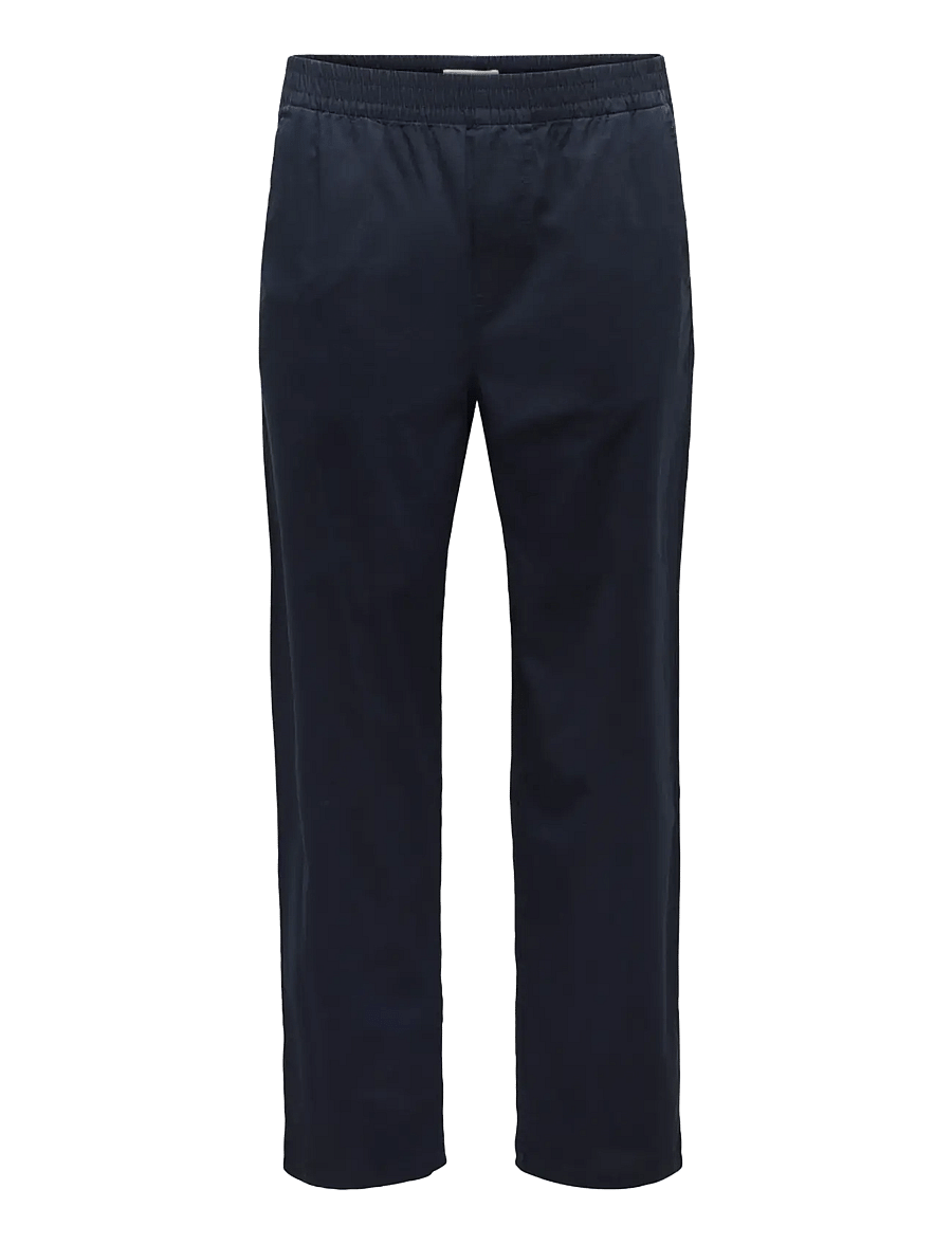 ONLY & SONS - ONSFADE LOOSE SLUB 0571 PANTS VD - casual bukser - dark navy - 0