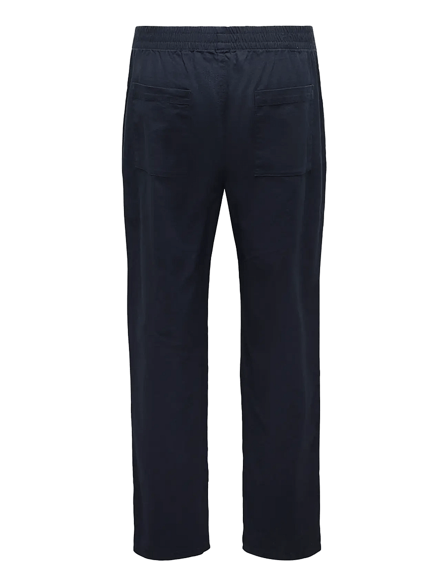 ONLY & SONS - ONSFADE LOOSE SLUB 0571 PANTS VD - casual bukser - dark navy - 1