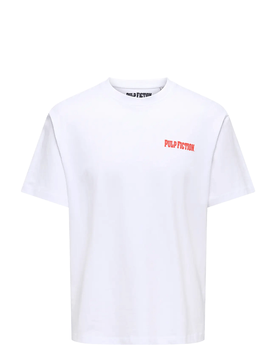 ONLY & SONS - ONSPULP FICTION LIFE RLX SS LIC TEE - bright white - 0