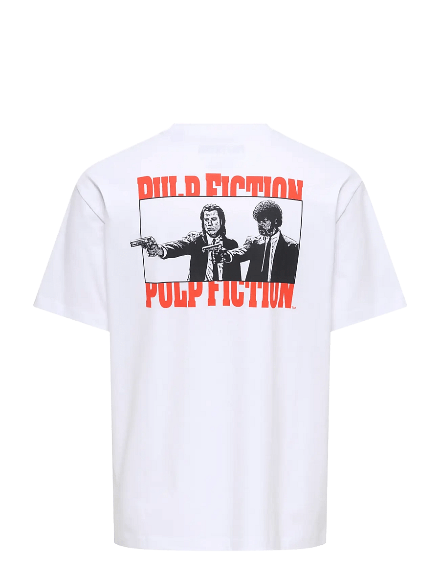ONLY & SONS - ONSPULP FICTION LIFE RLX SS LIC TEE - bright white - 1