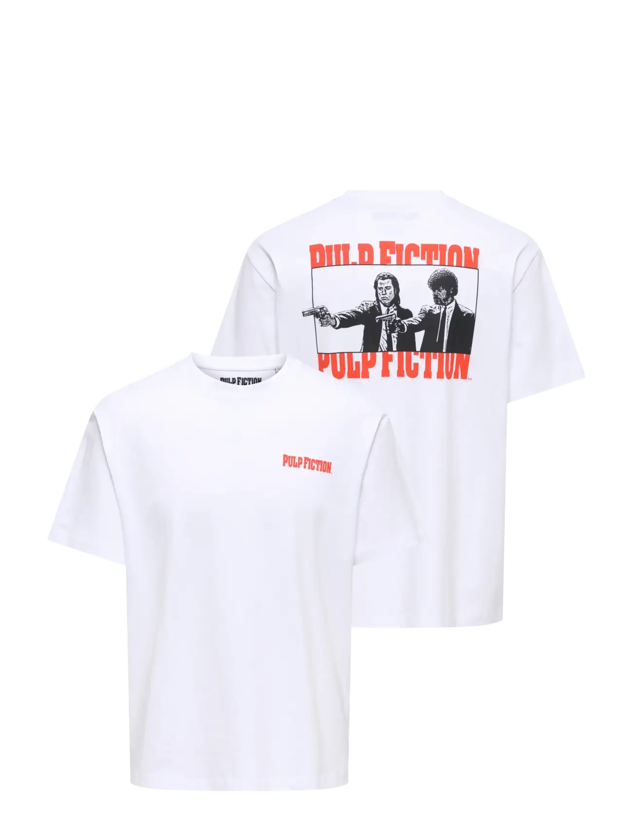 ONLY & SONS - ONSPULP FICTION LIFE RLX SS LIC TEE - bright white - 2