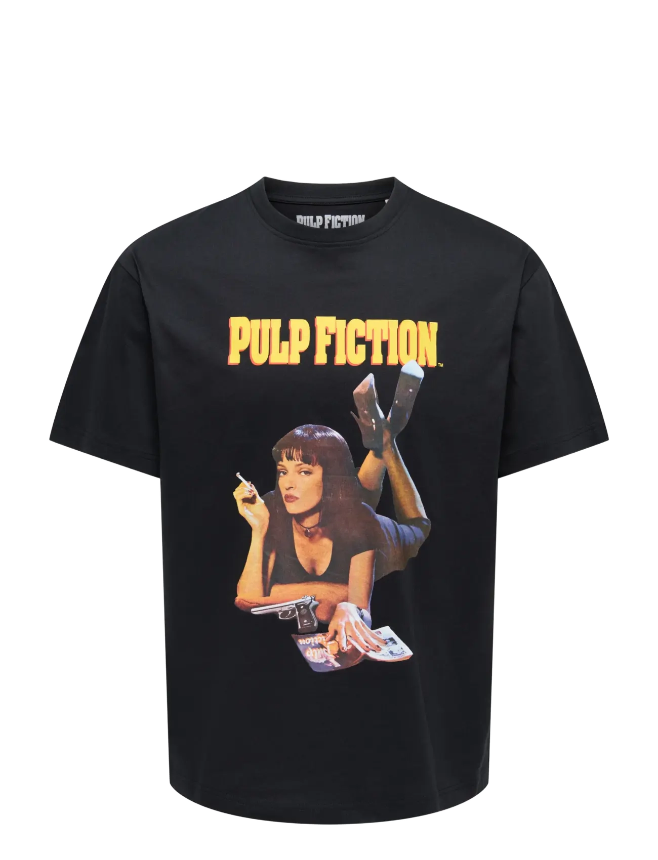 ONLY & SONS - ONSPULP FICTION LIFE RLX SS LIC TEE - jet black - 1