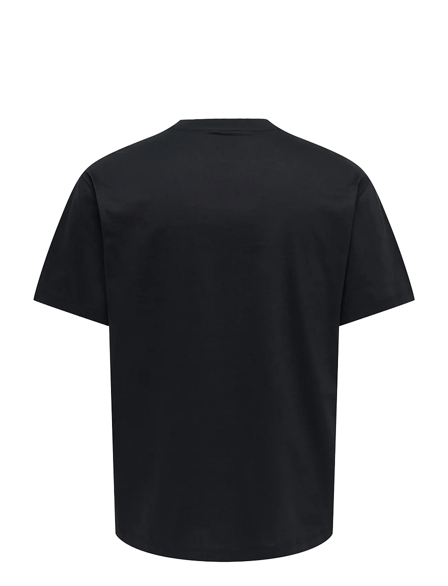 ONLY & SONS - ONSPULP FICTION LIFE RLX SS LIC TEE - kortærmede t-shirts - jet black - 2