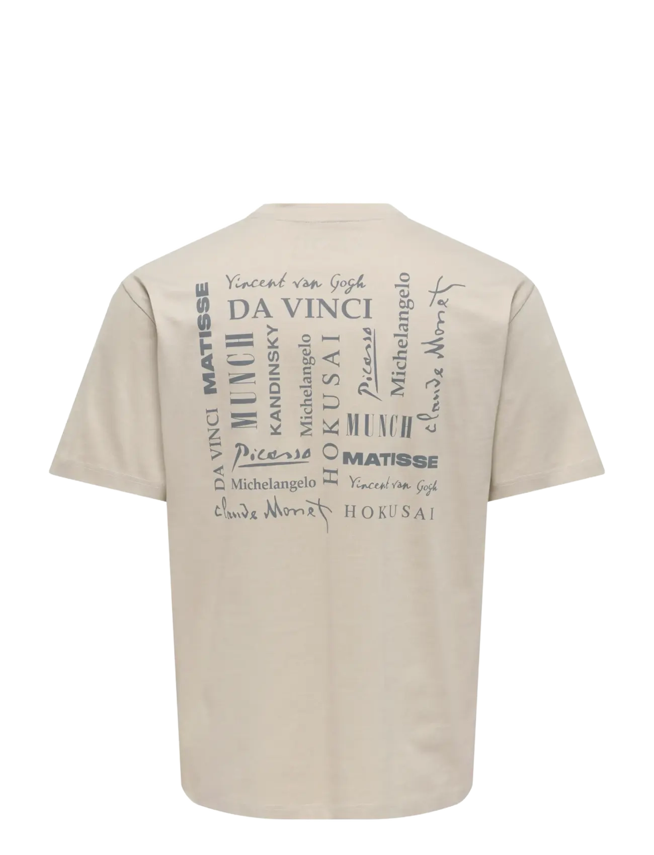 ONLY & SONS - ONSART LIFE RLX SS LIC TEE - silver lining - 2