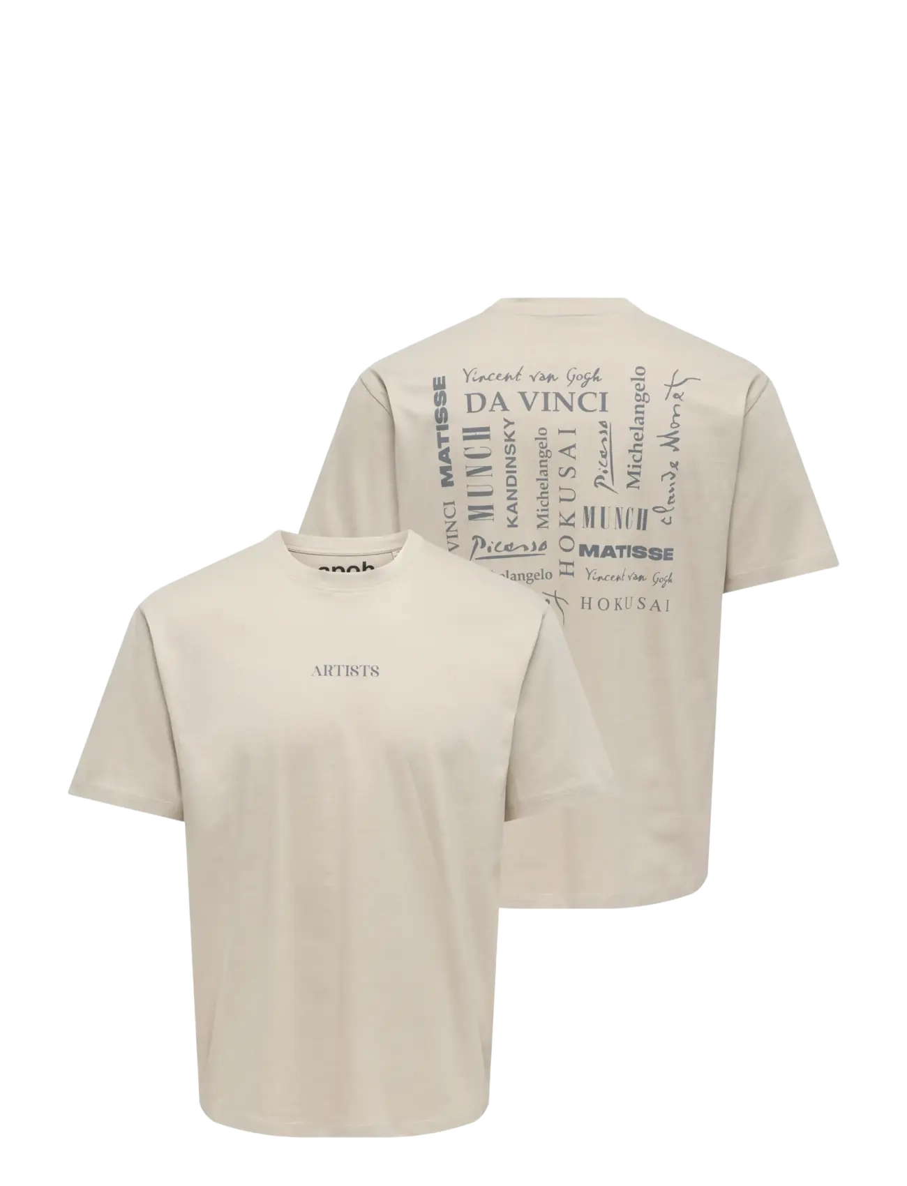 ONLY & SONS - ONSART LIFE RLX SS LIC TEE - silver lining - 3