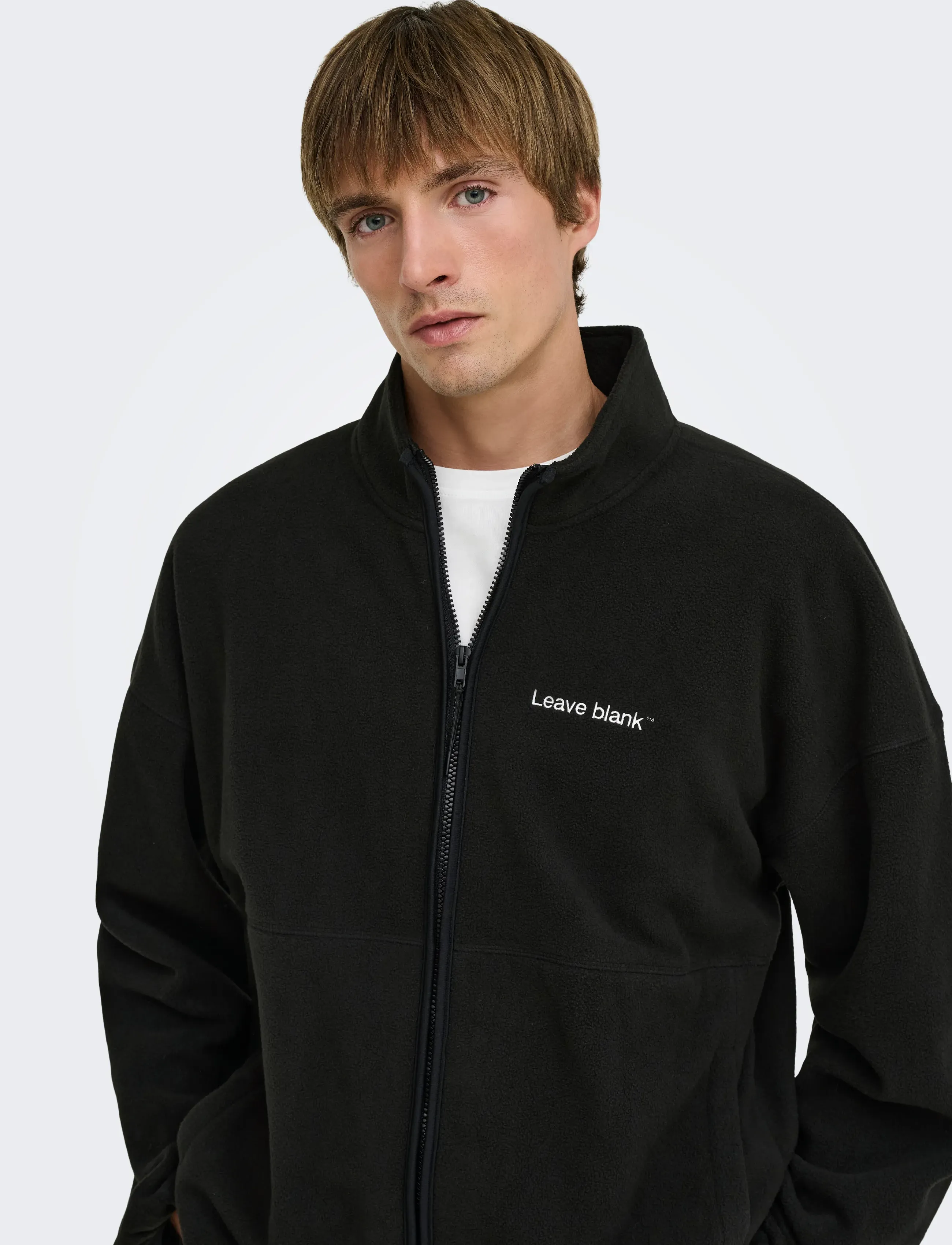 ONLY & SONS Onsasger Life Ovz Ls Zip High Neck Lb fleecetröja herr – bild 6