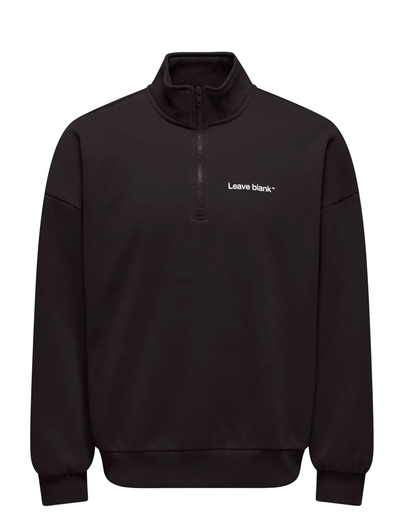 ONLY & SONS Onstyson Ovz Ls Half Zip High Neck Lb, M, Black, Sweatshirts & Hættetrøjer > Sweatshirts, Herre