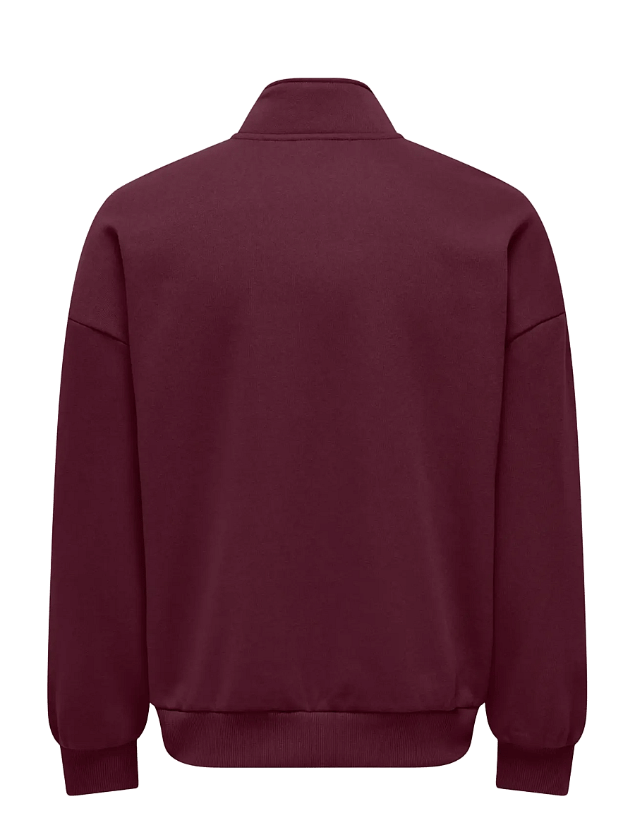 ONLY & SONS - ONSTYSON OVZ LS HALF ZIP HIGH NECK LB - halfzip strik - fig - 1