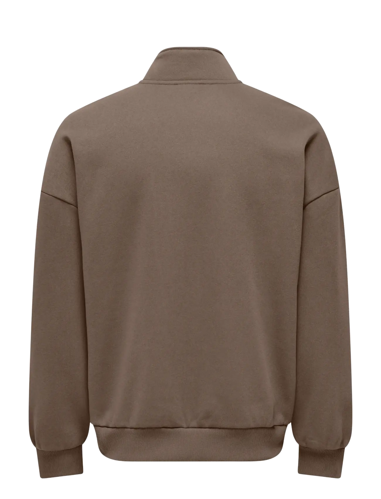 ONLY & SONS - ONSTYSON OVZ LS HALF ZIP HIGH NECK LB - tõmblukk-kaelusega džemprid - fossil - 1