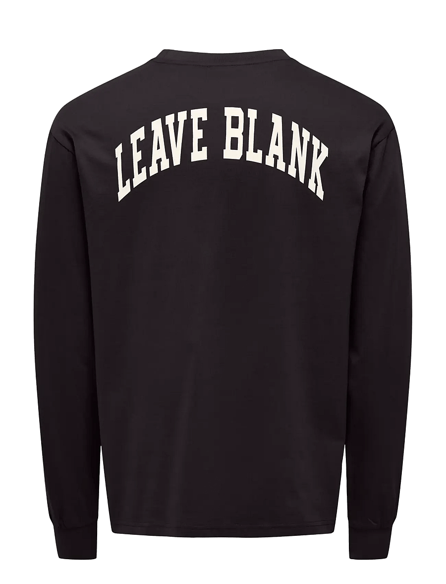 ONLY & SONS - ONSFRED LIFE RLX LS VARSITY TEE LB - black onyx - 1