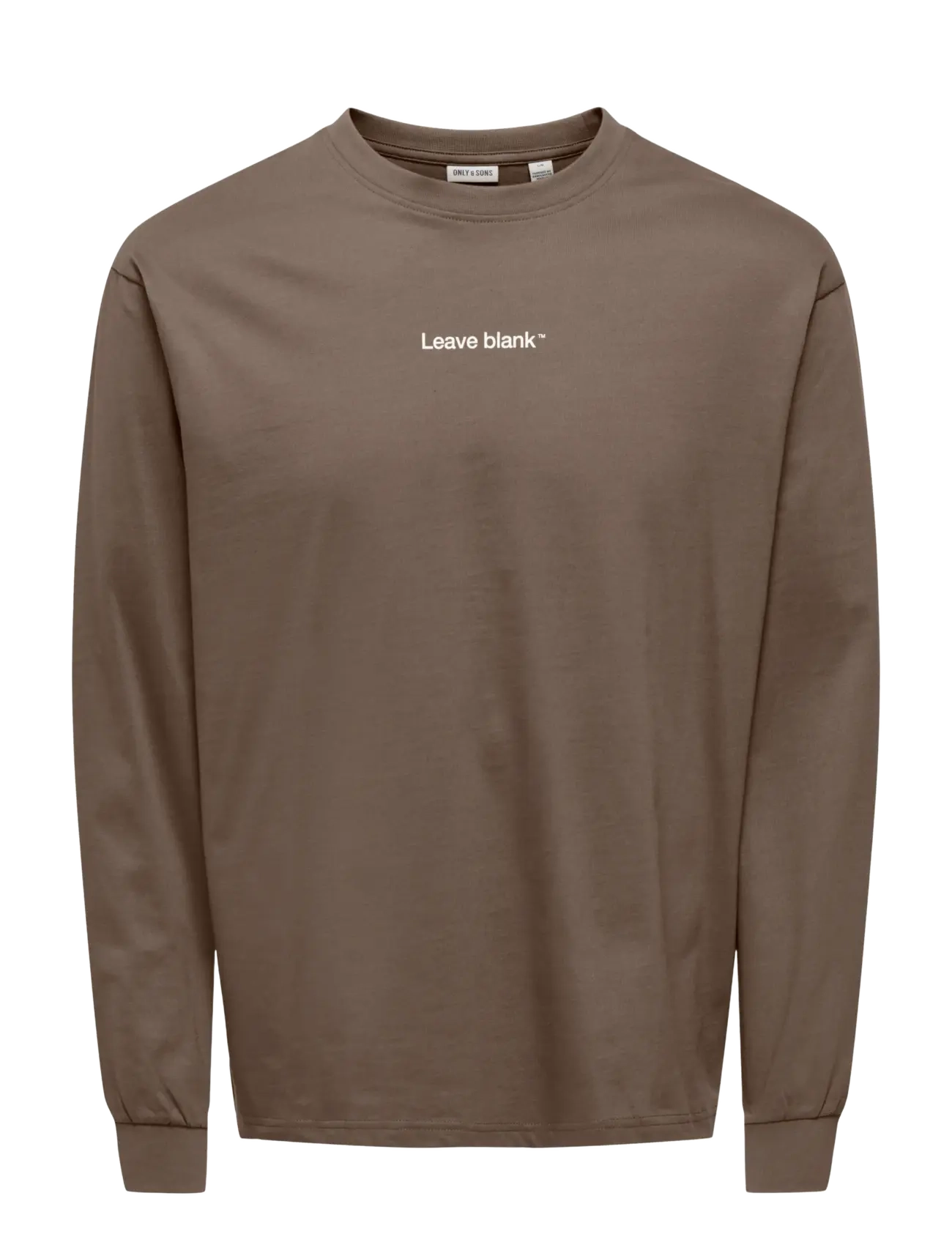 ONLY & SONS Onsfred Life Rlx Ls Varsity Tee Lb, XL, T-shirts, Braun - Long-sleeved, Männerswear