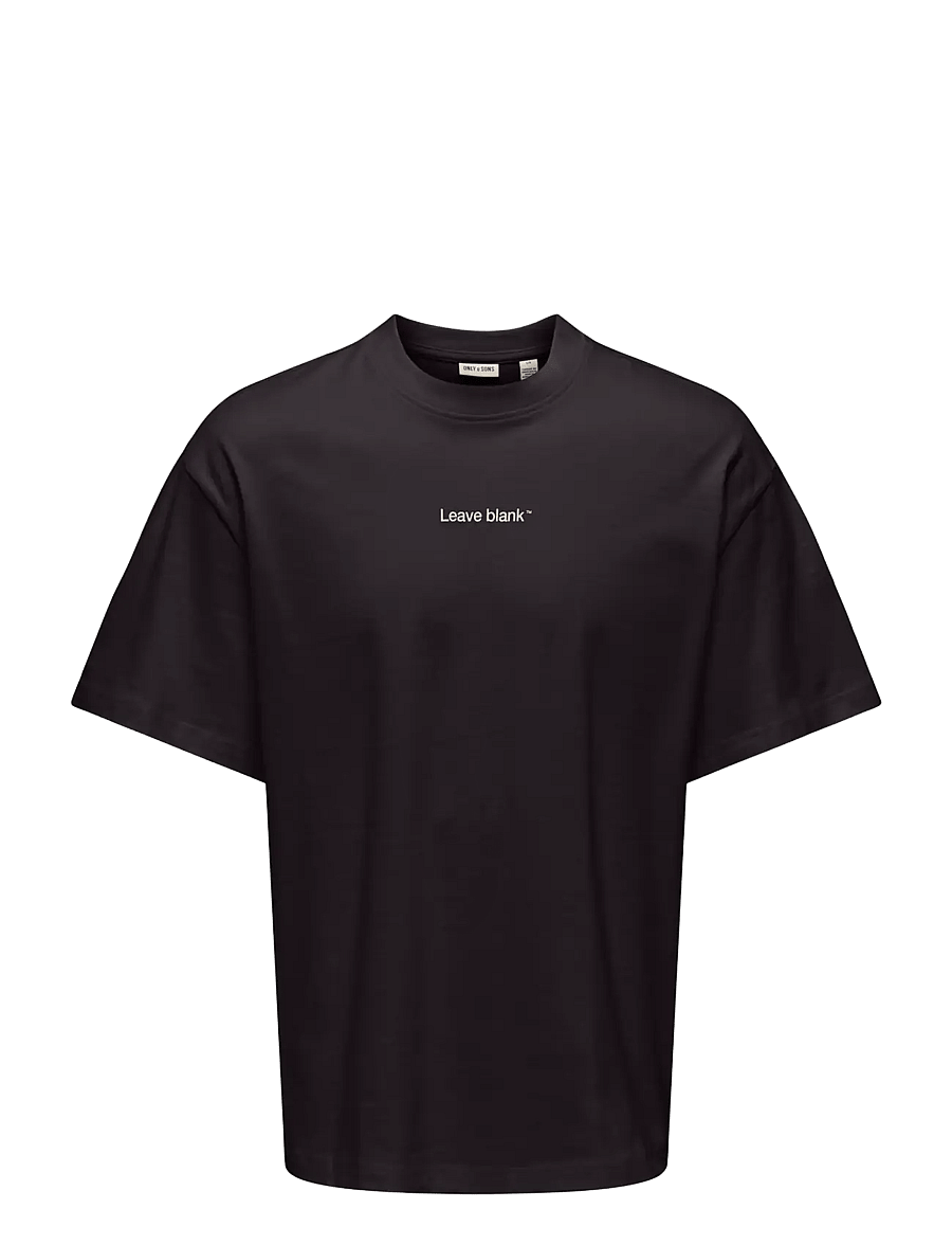 ONLY & SONS - ONSFRED LIFE OVZ TEE LB - black onyx - 0