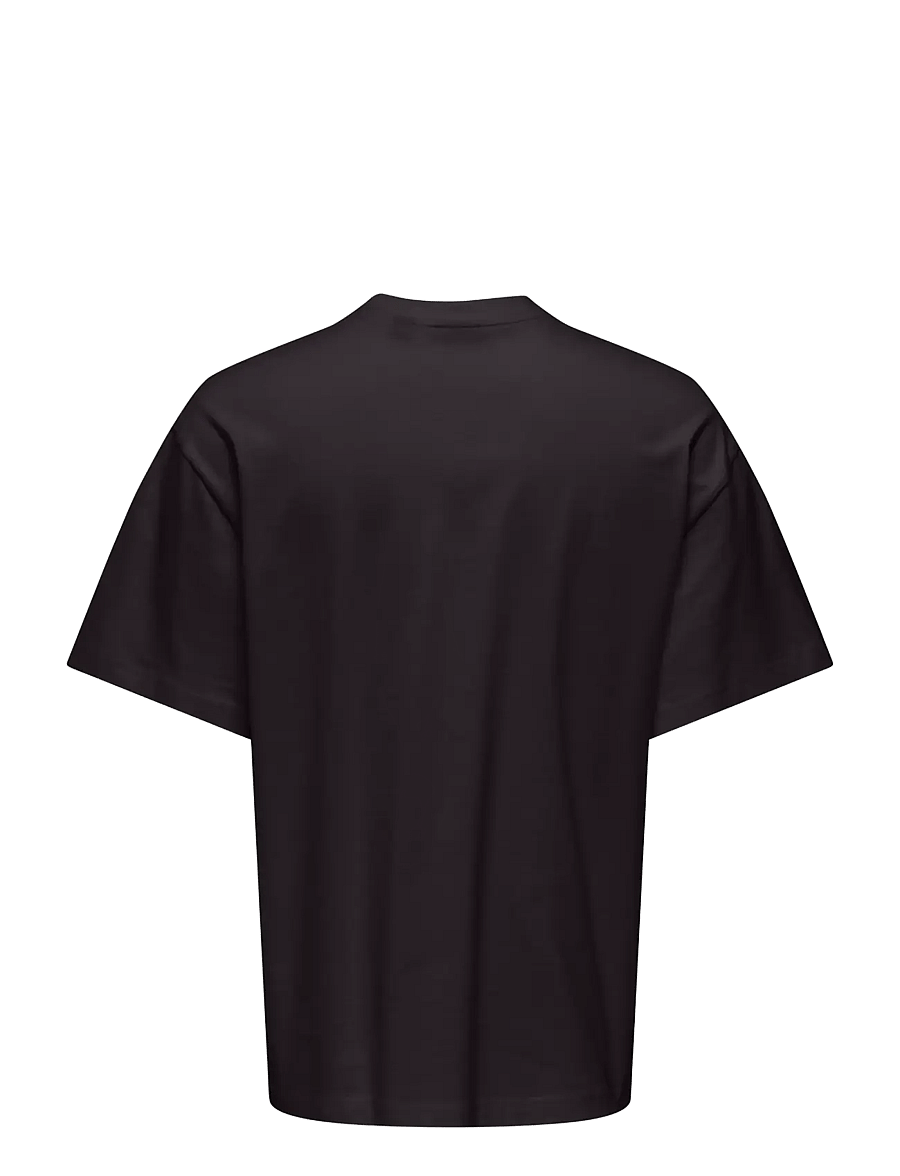 ONLY & SONS - ONSFRED LIFE OVZ TEE LB - black onyx - 1