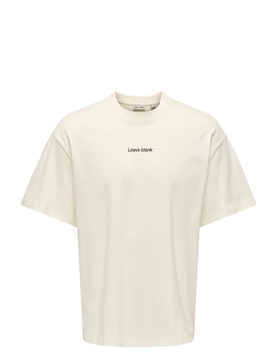 ONLY & SONS - ONSFRED LIFE OVZ TEE LB - whisper white - 0
