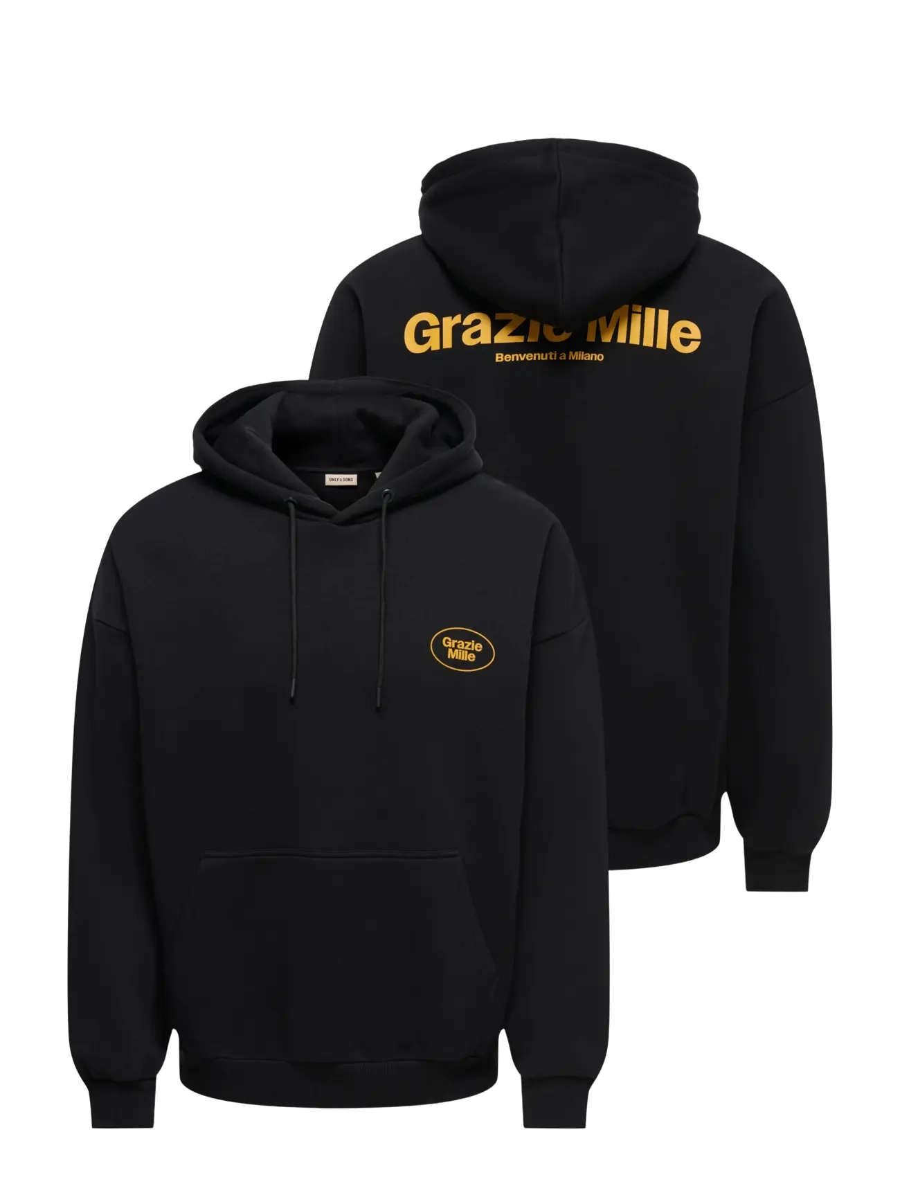 ONLY & SONS - ONSCERES MILANO OVZ LS HOODIE  SWEAT VD - black - 3
