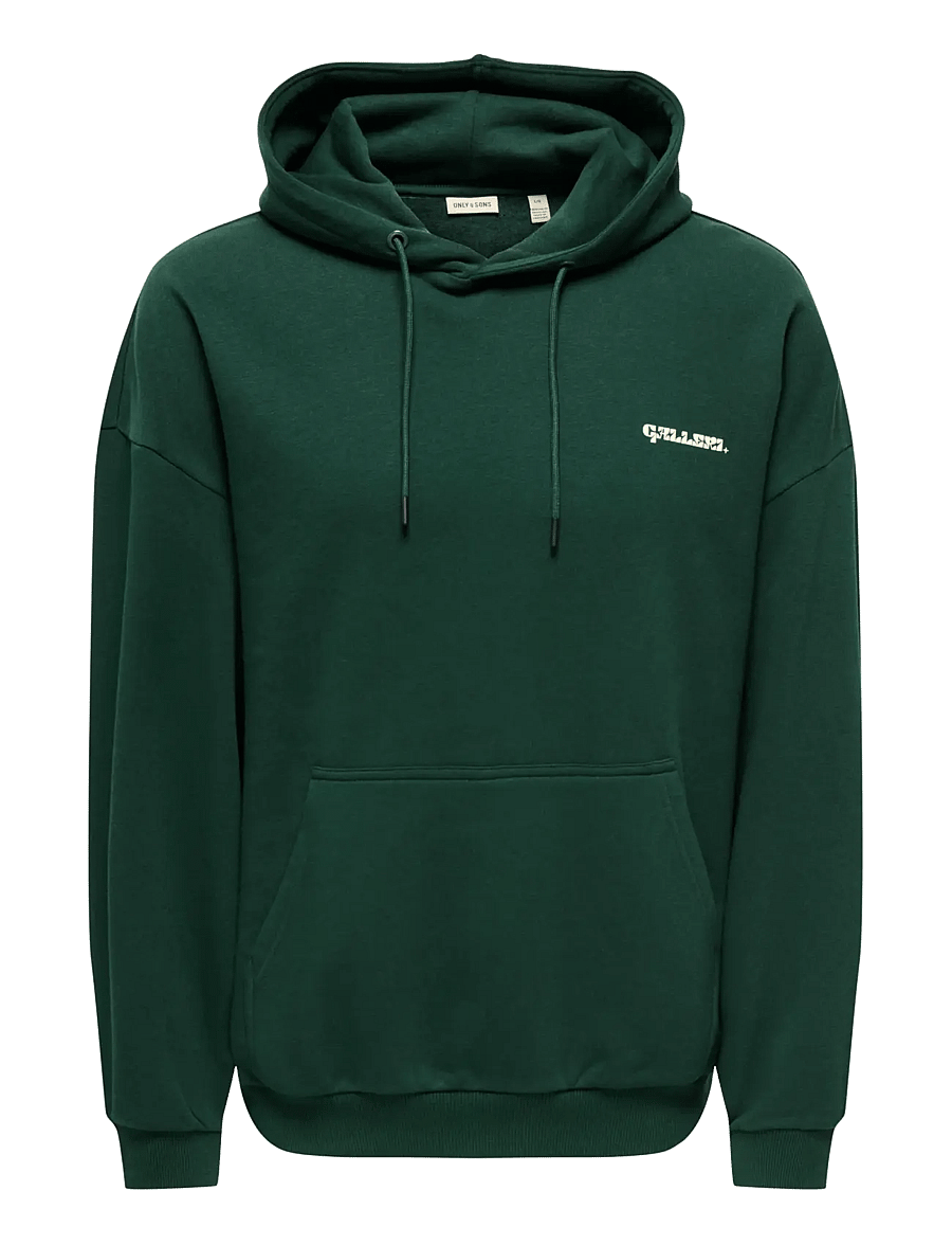 ONLY & SONS - ONSCERES MILANO OVZ LS HOODIE SWEAT VD - džemperiai su gobtuvu - pine grove - 0