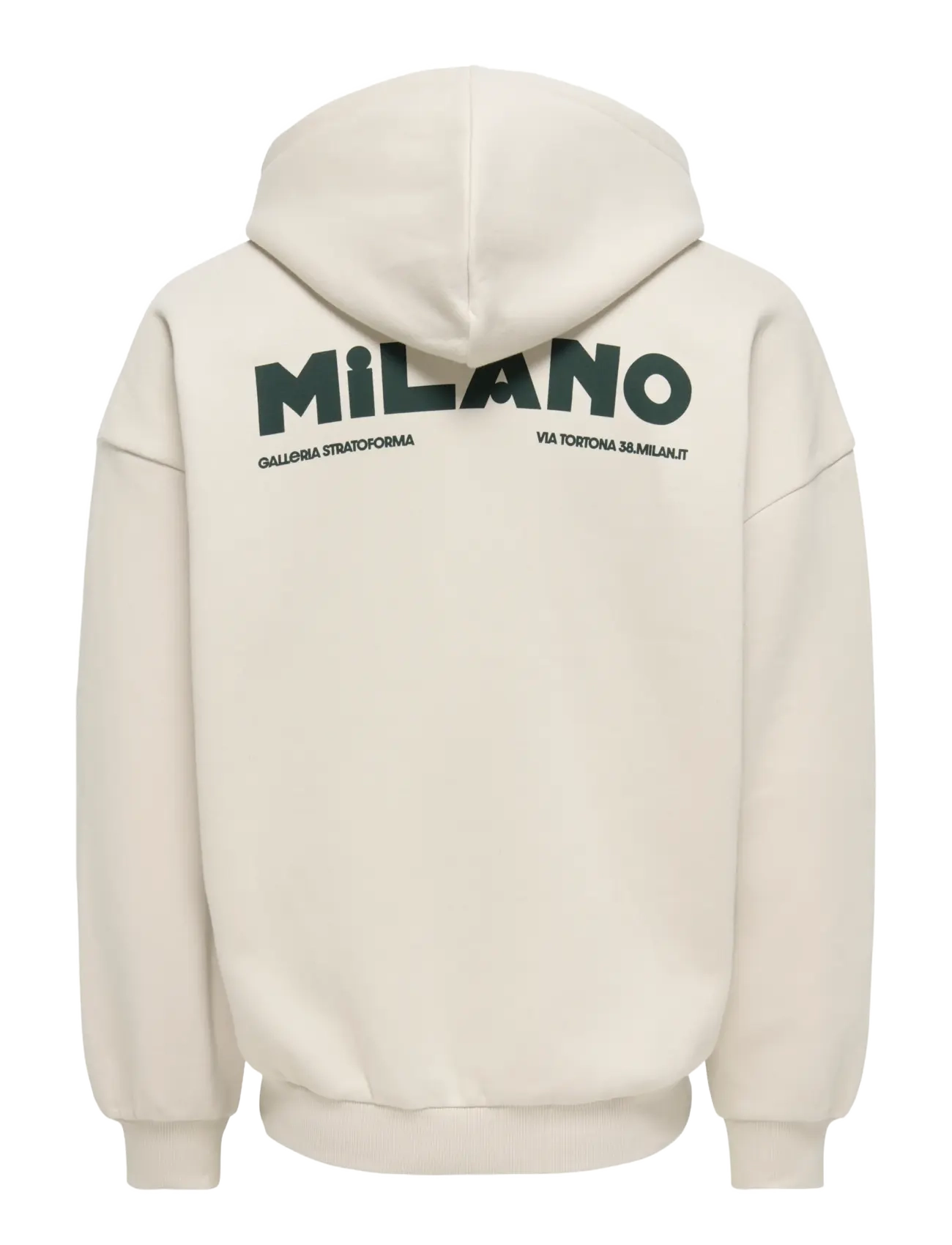 ONLY & SONS - ONSCERES MILANO OVZ LS HOODIE  SWEAT VD - pumice stone - 1
