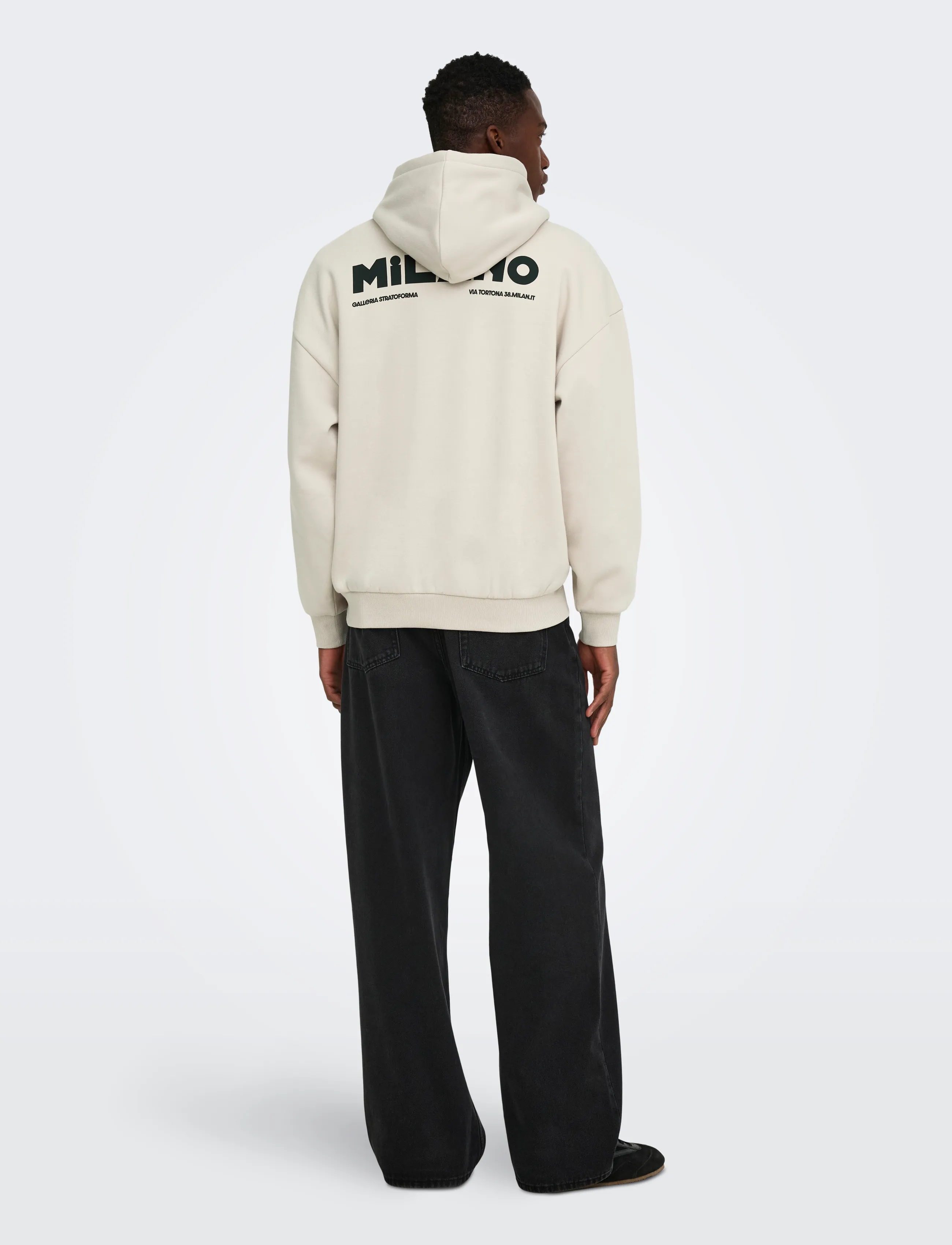 ONLY & SONS - ONSCERES MILANO OVZ LS HOODIE  SWEAT VD - pumice stone - 3