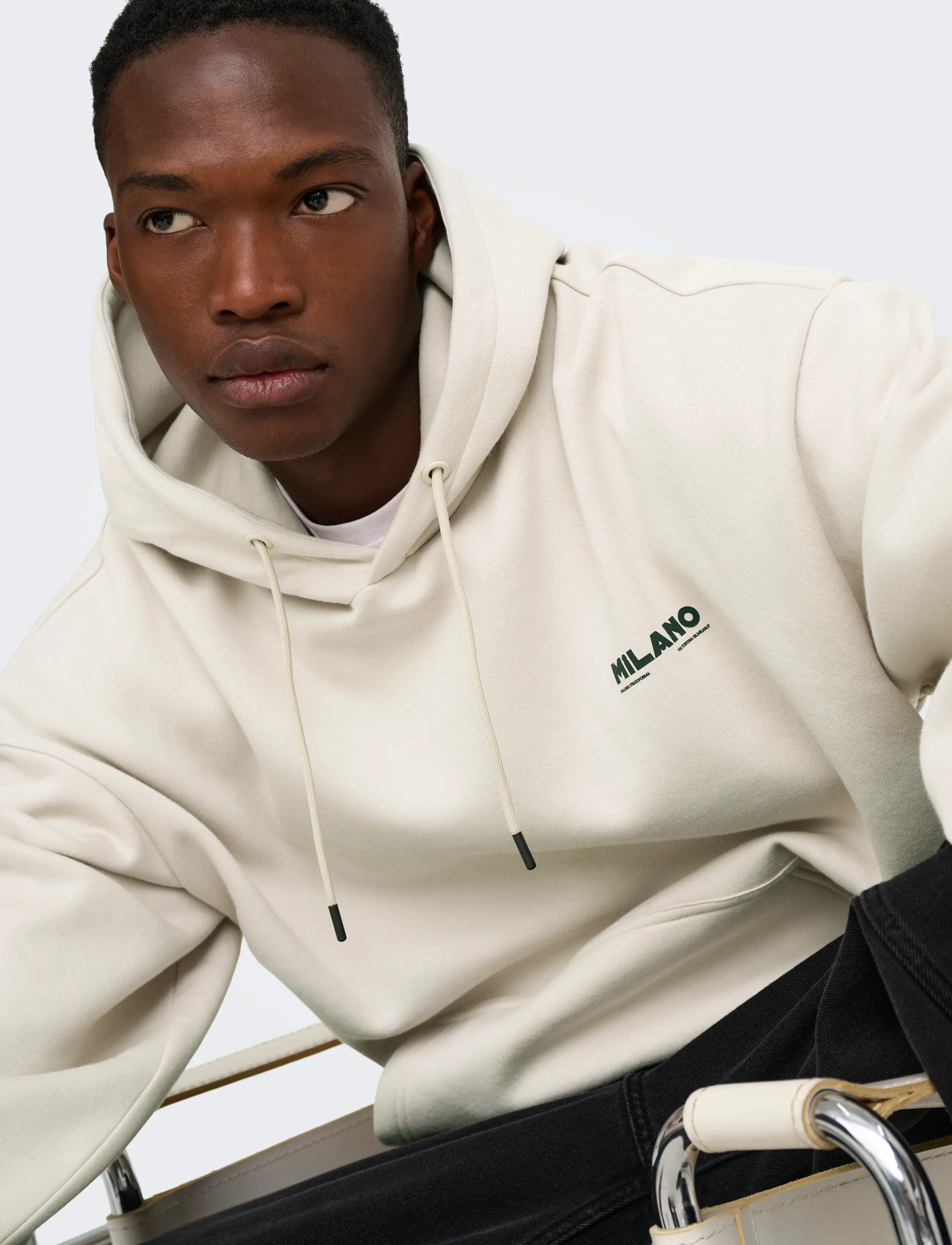 ONLY & SONS - ONSCERES MILANO OVZ LS HOODIE  SWEAT VD - pumice stone - 5