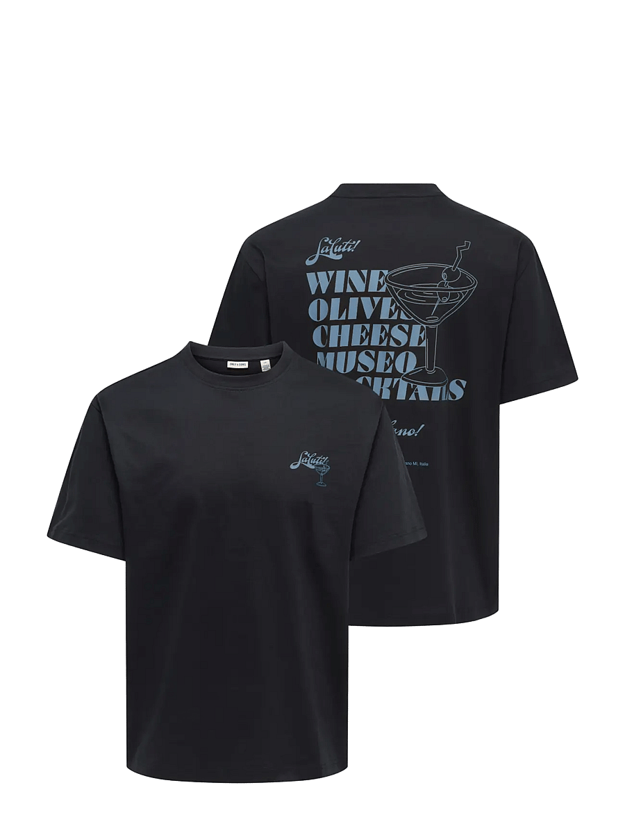 ONLY & SONS - ONSFRED BELLISSIMA RLX SS TEE VD - black - 2