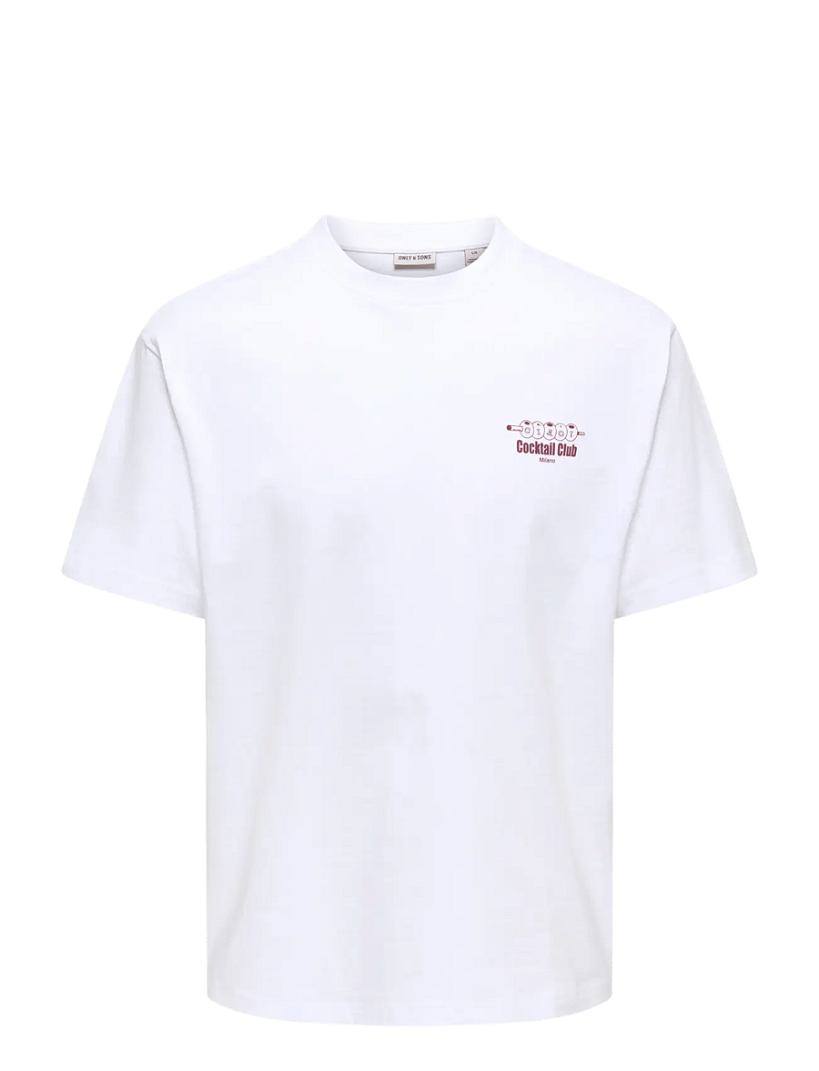 ONLY & SONS - ONSFRED BELLISSIMA RLX SS TEE VD - bright white - 0