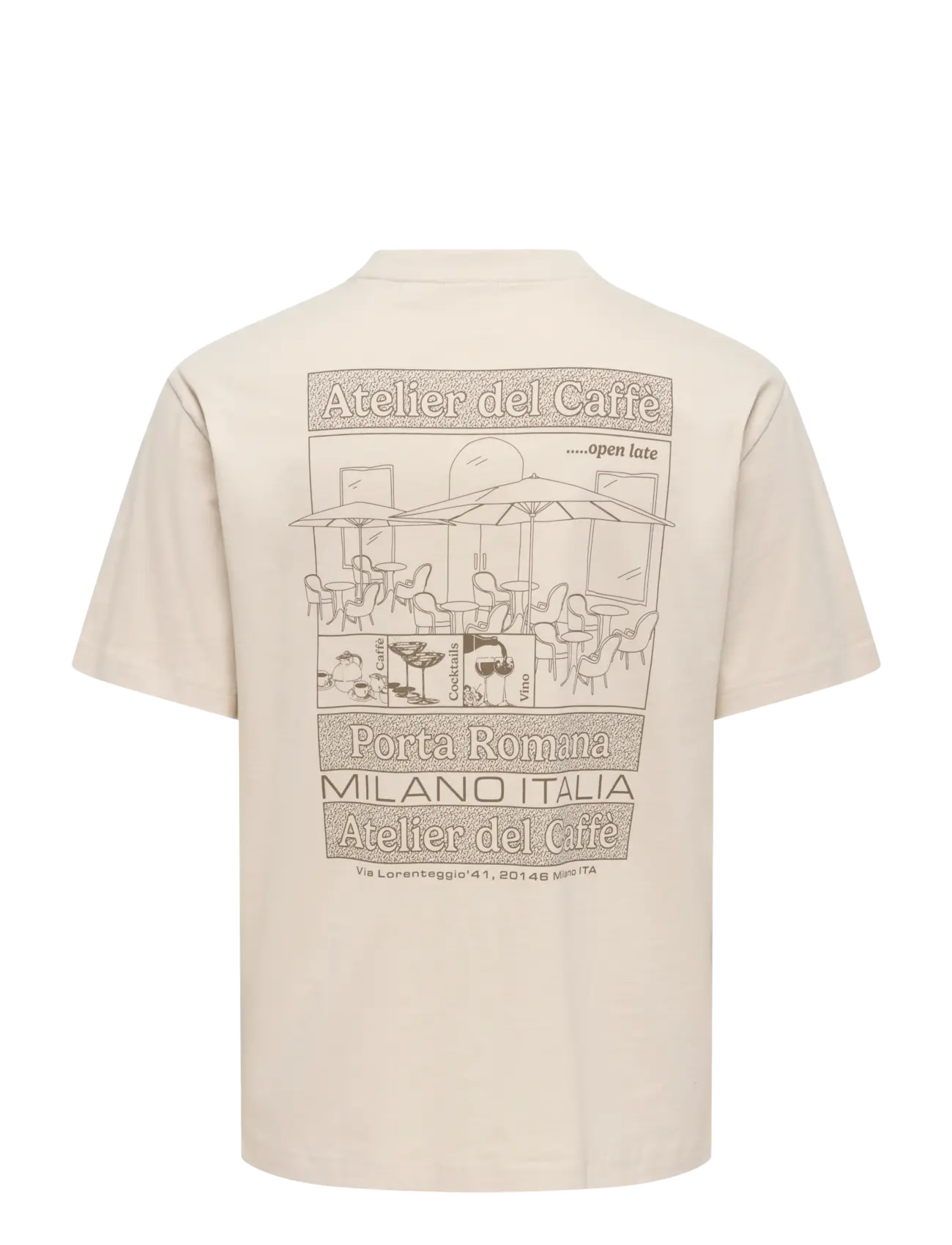 ONLY & SONS - ONSFRED BELLISSIMA RLX SS TEE VD - pumice stone - 1
