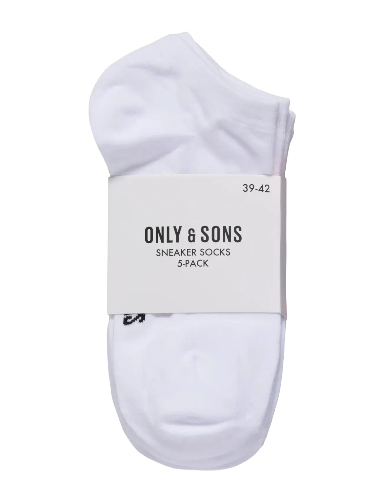 ONLY & SONS - ONSBASIC SNEAKER SOCK 5 PACK NOOS - die niedrigsten preise - white - 2